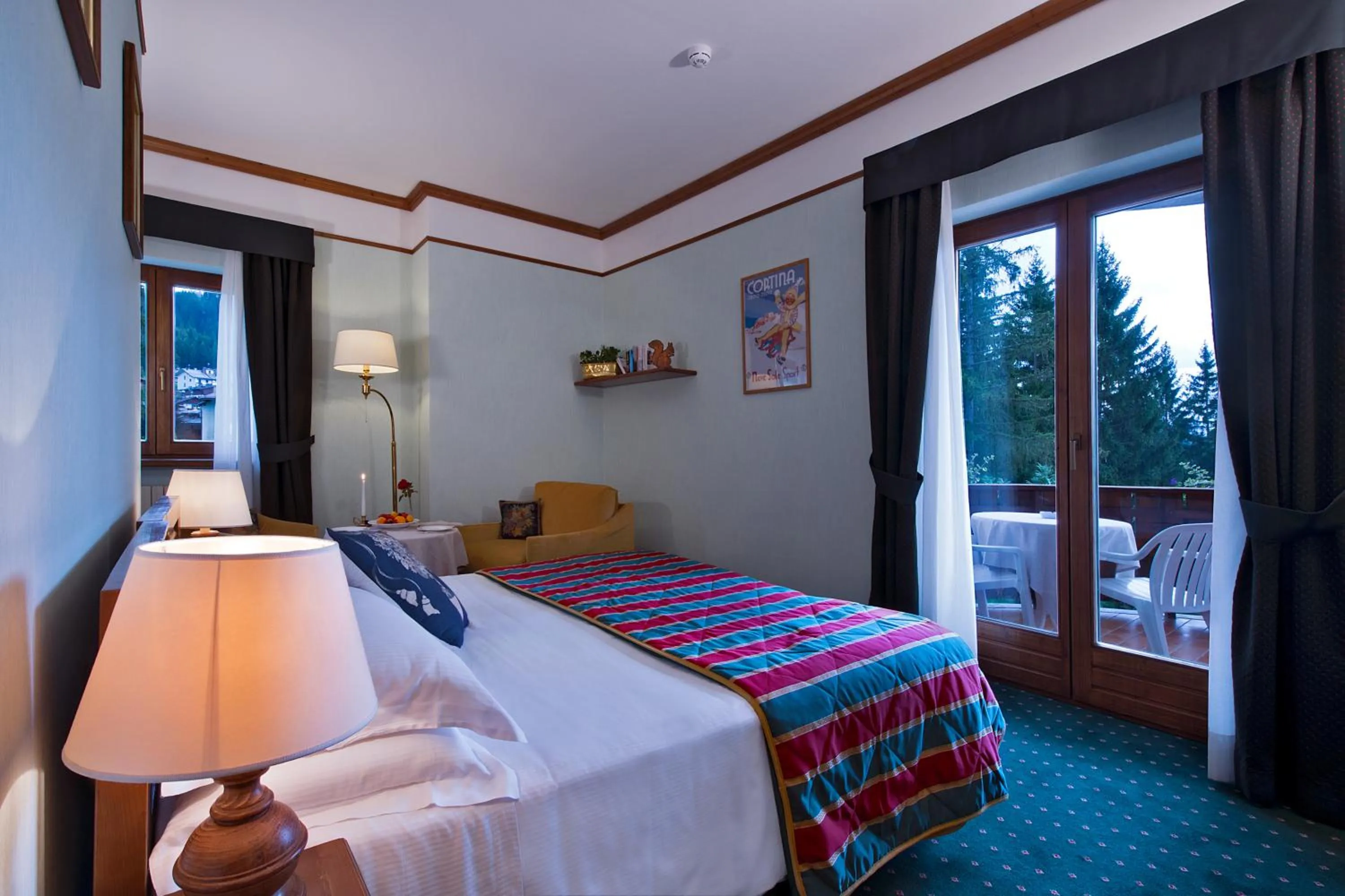 Double Room with Balcony and Mountain View in Boutique Hotel Villa Blu Cortina D'Ampezzo
