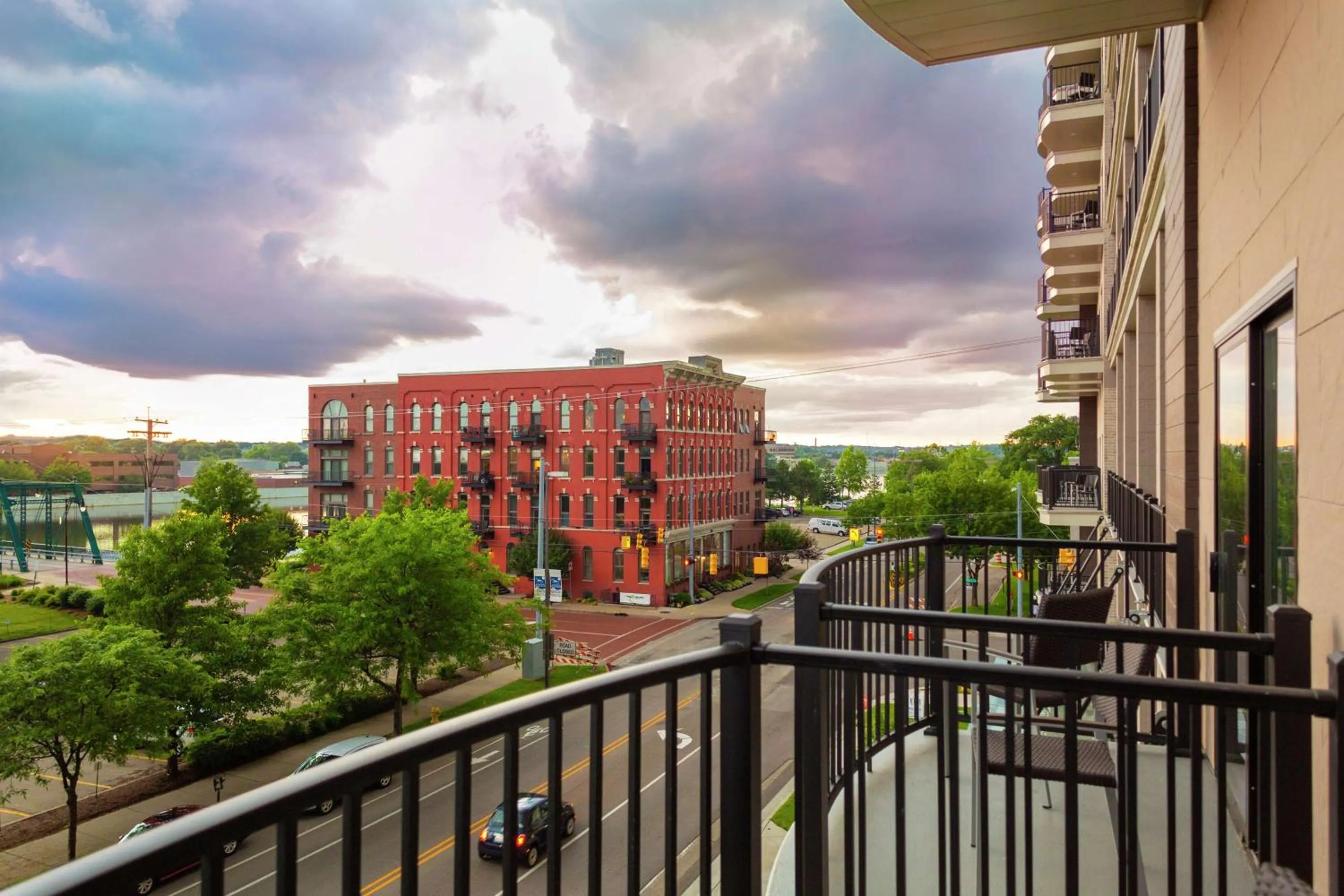 Two-Room King Suite with Balcony and View in Embassy Suites By Hilton Grand Rapids Downtown