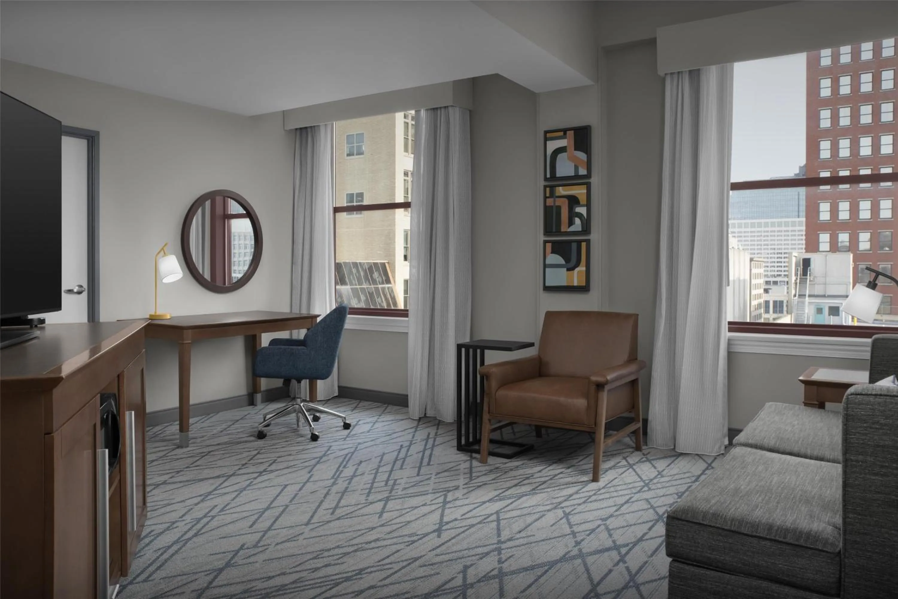 One-Bedroom King Suite with Sofa Bed - Non-Smoking in Hampton Inn Indianapolis Downtown Across from Circle Centre