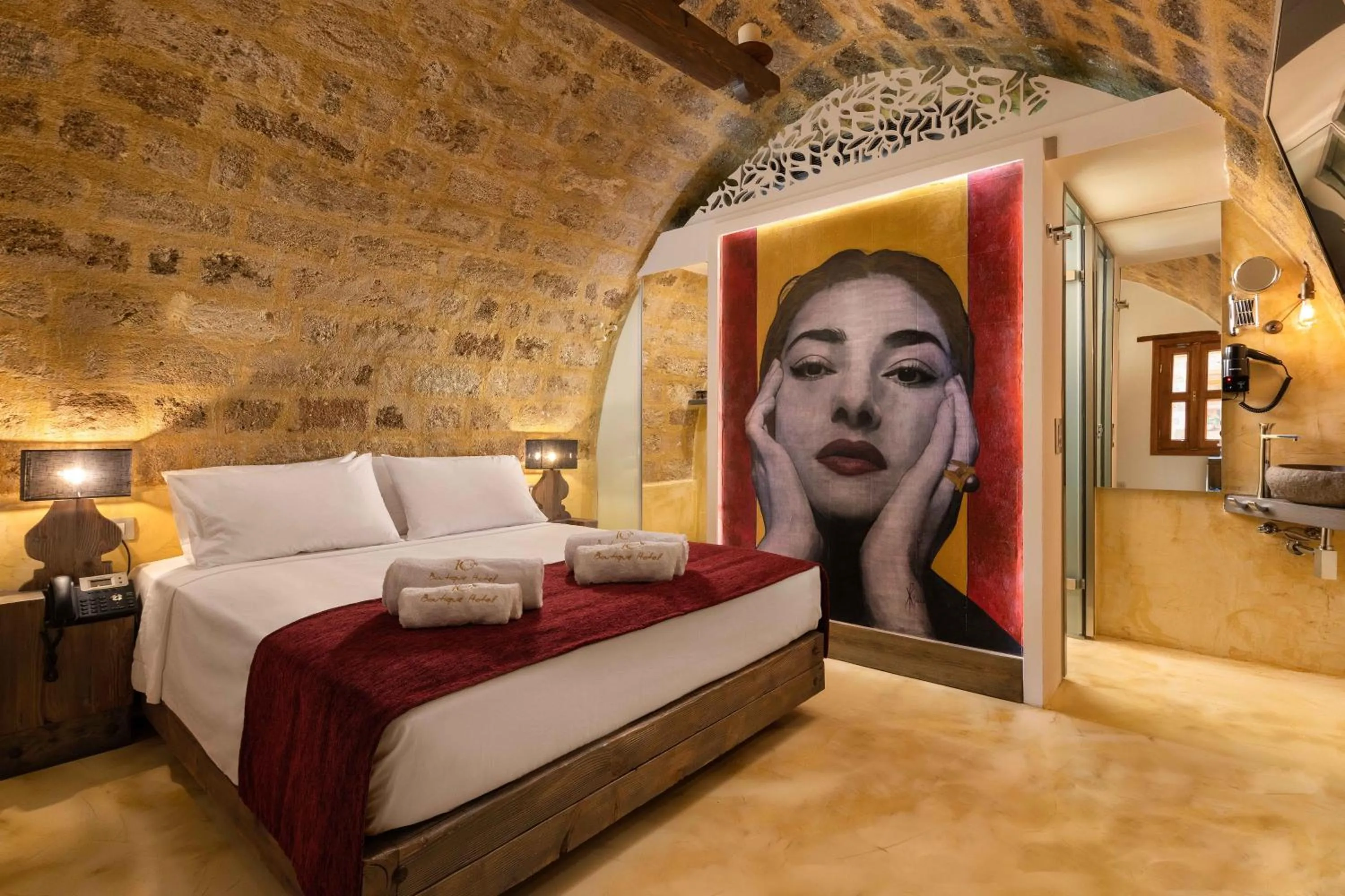 Deluxe Stone Room in 10GR Boutique Hotel & Wine Bar