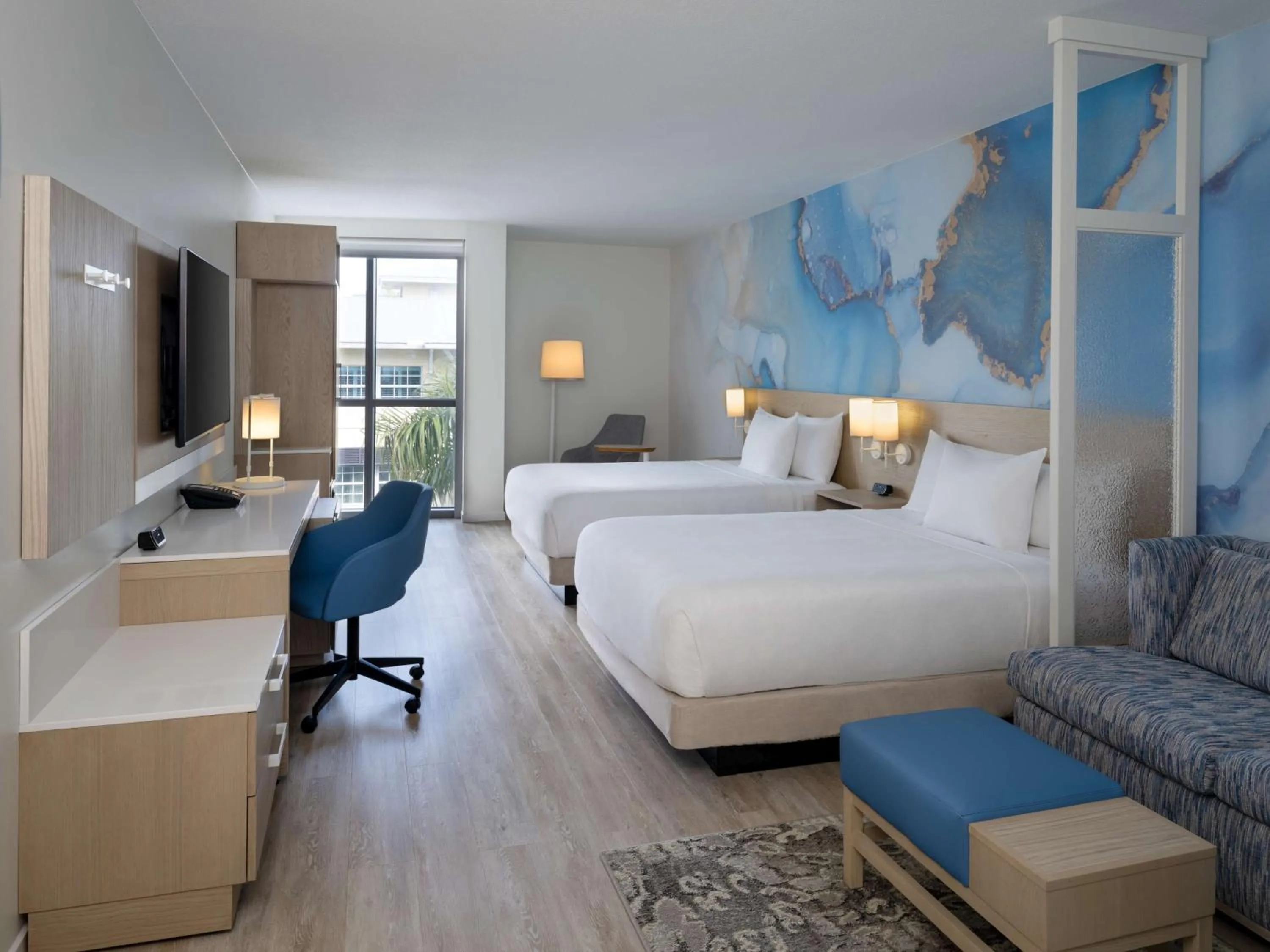 Queen Room with Two Queen Beds and Sofa Bed - High Floor in Hyatt Place Delray Beach