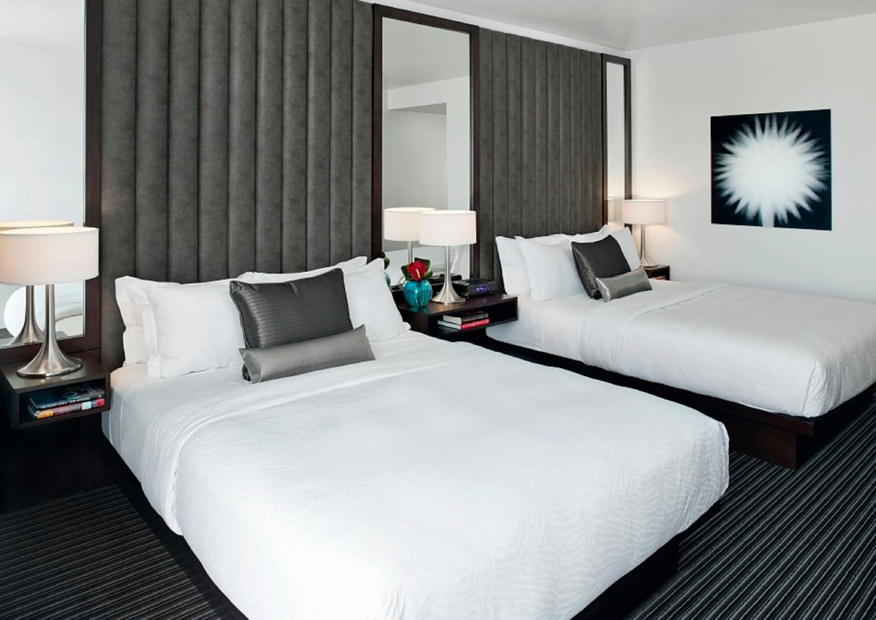 Premier Queen Room with Two Queen Beds - Disability Access with Roll-In Shower in Graduate by Hilton Dallas