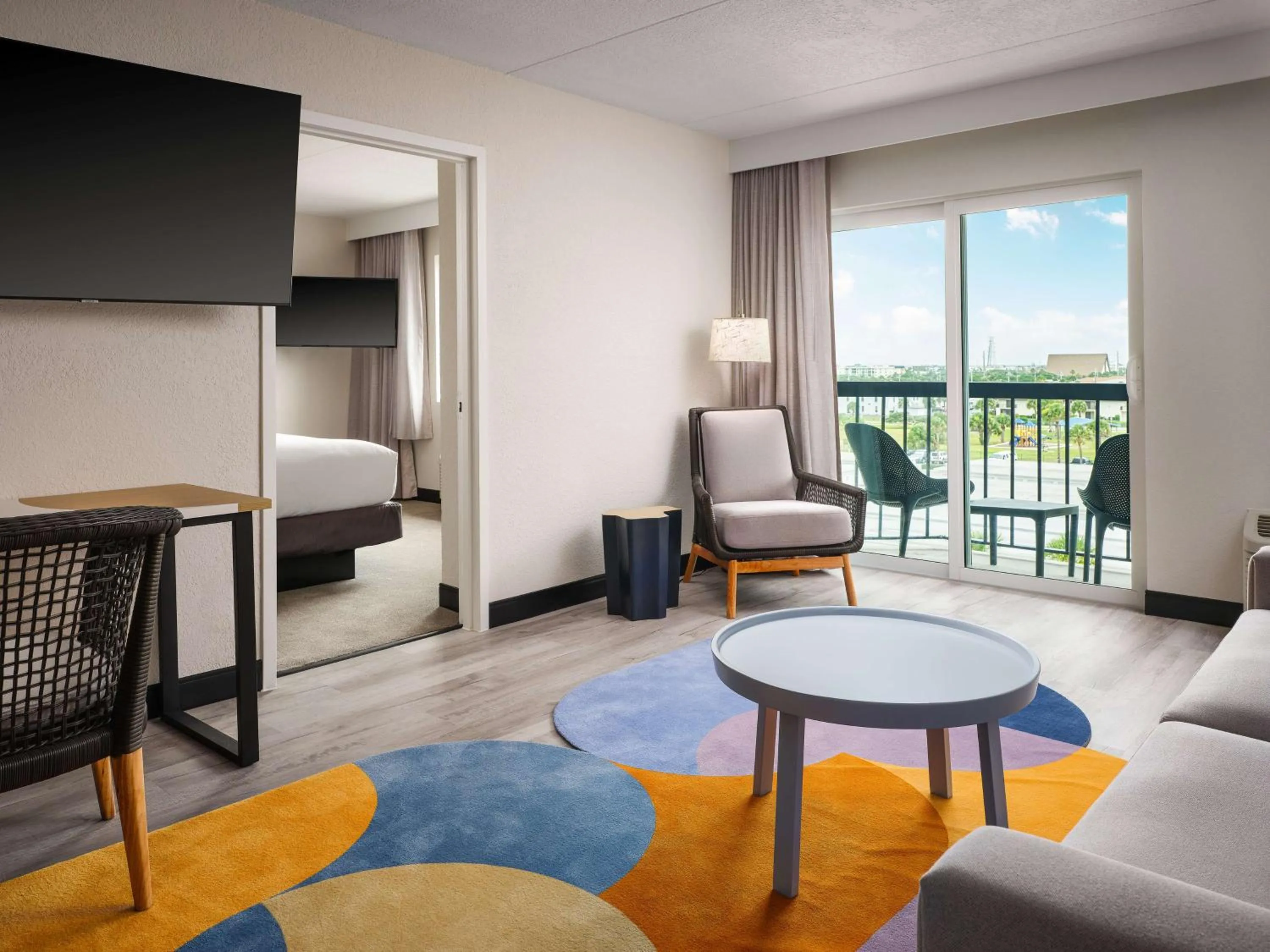 Premium King Suite with Partial Ocean View  in Hilton Garden Inn Cocoa Beach-Oceanfront, FL