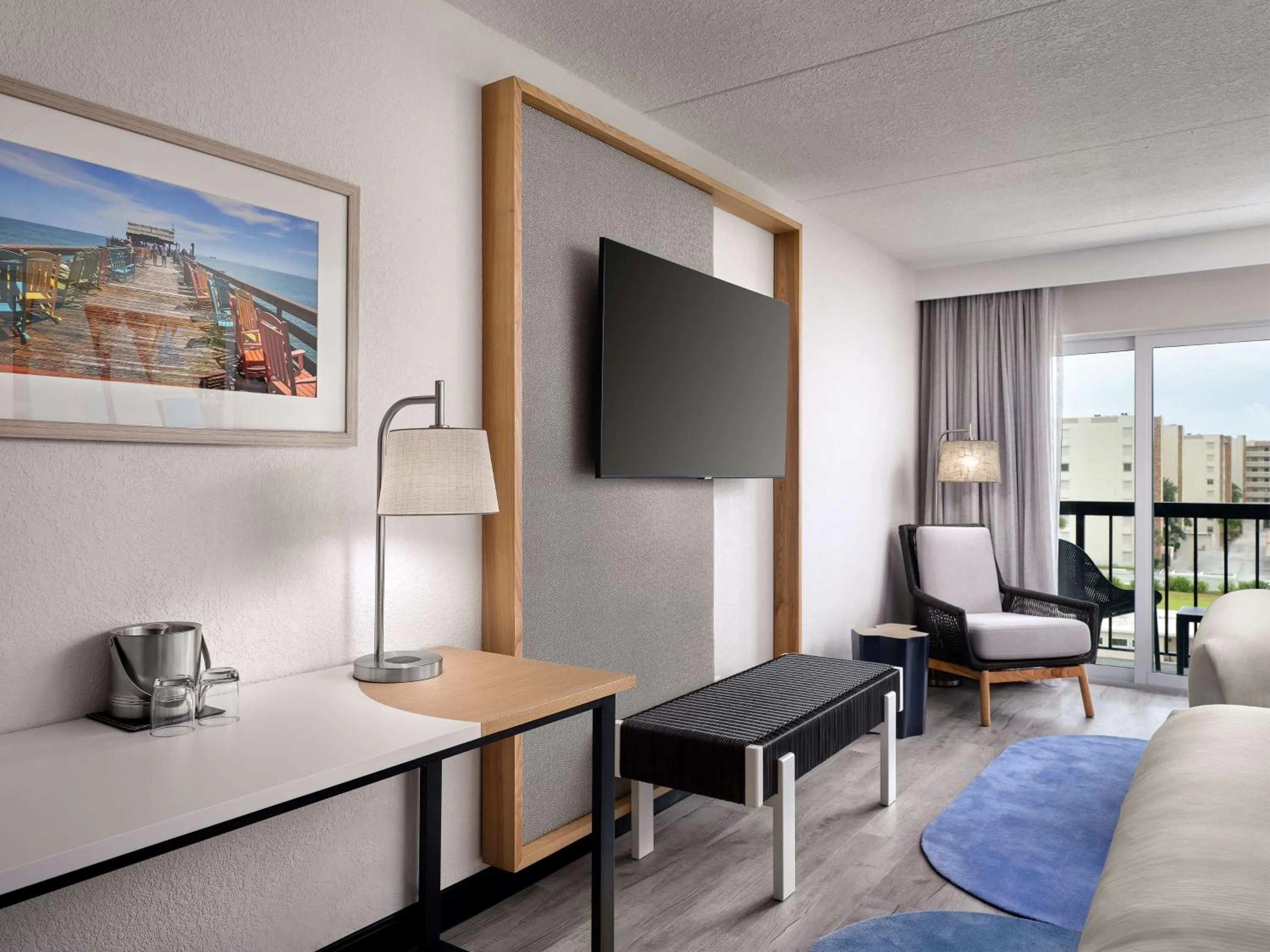 Queen Room with Partial View - Non Smoking in Hilton Garden Inn Cocoa Beach-Oceanfront, FL