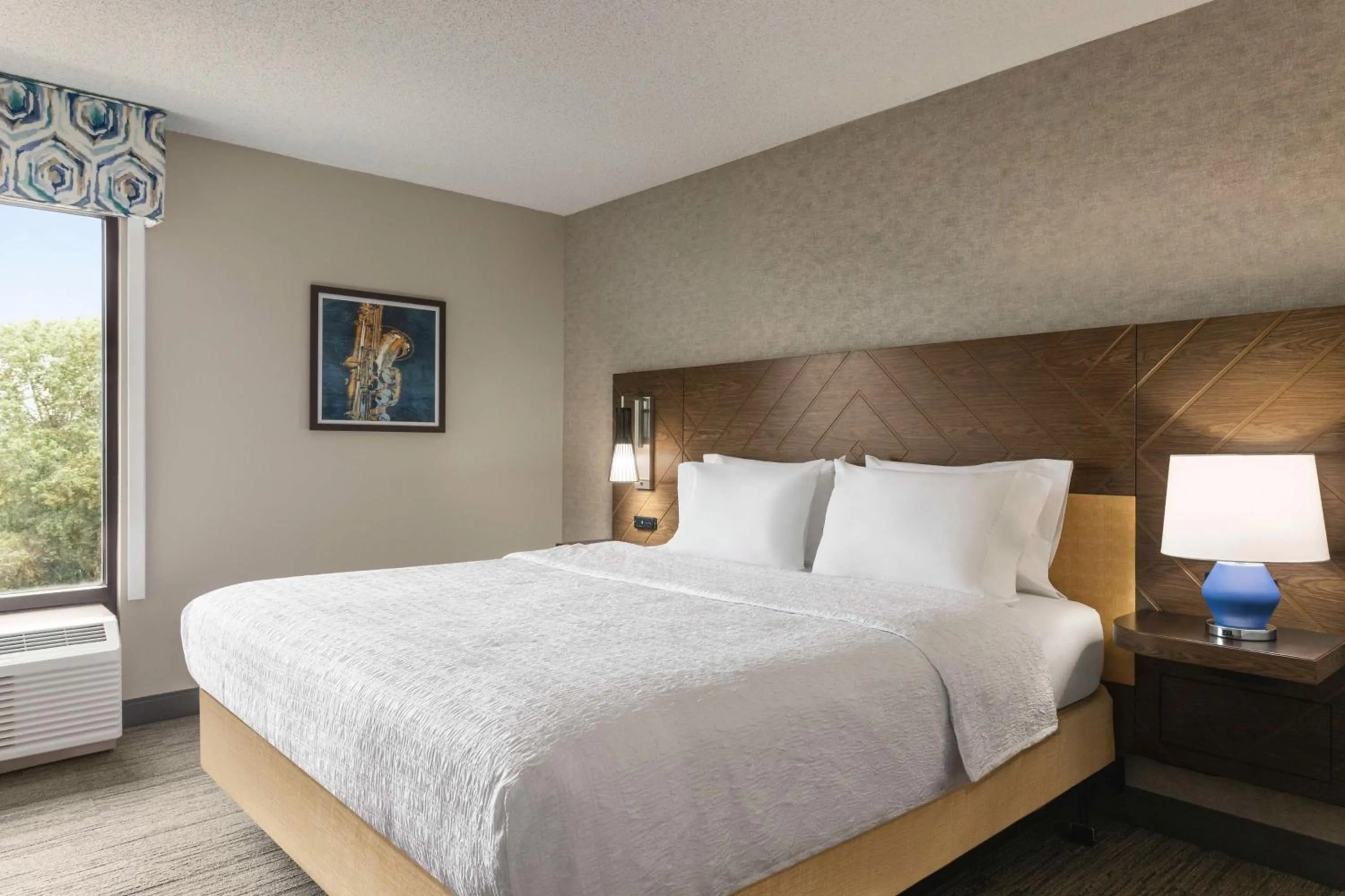King Room with Sofa Bed - single occupancy - Hearing Accessible in Hampton Inn Kansas City - Airport