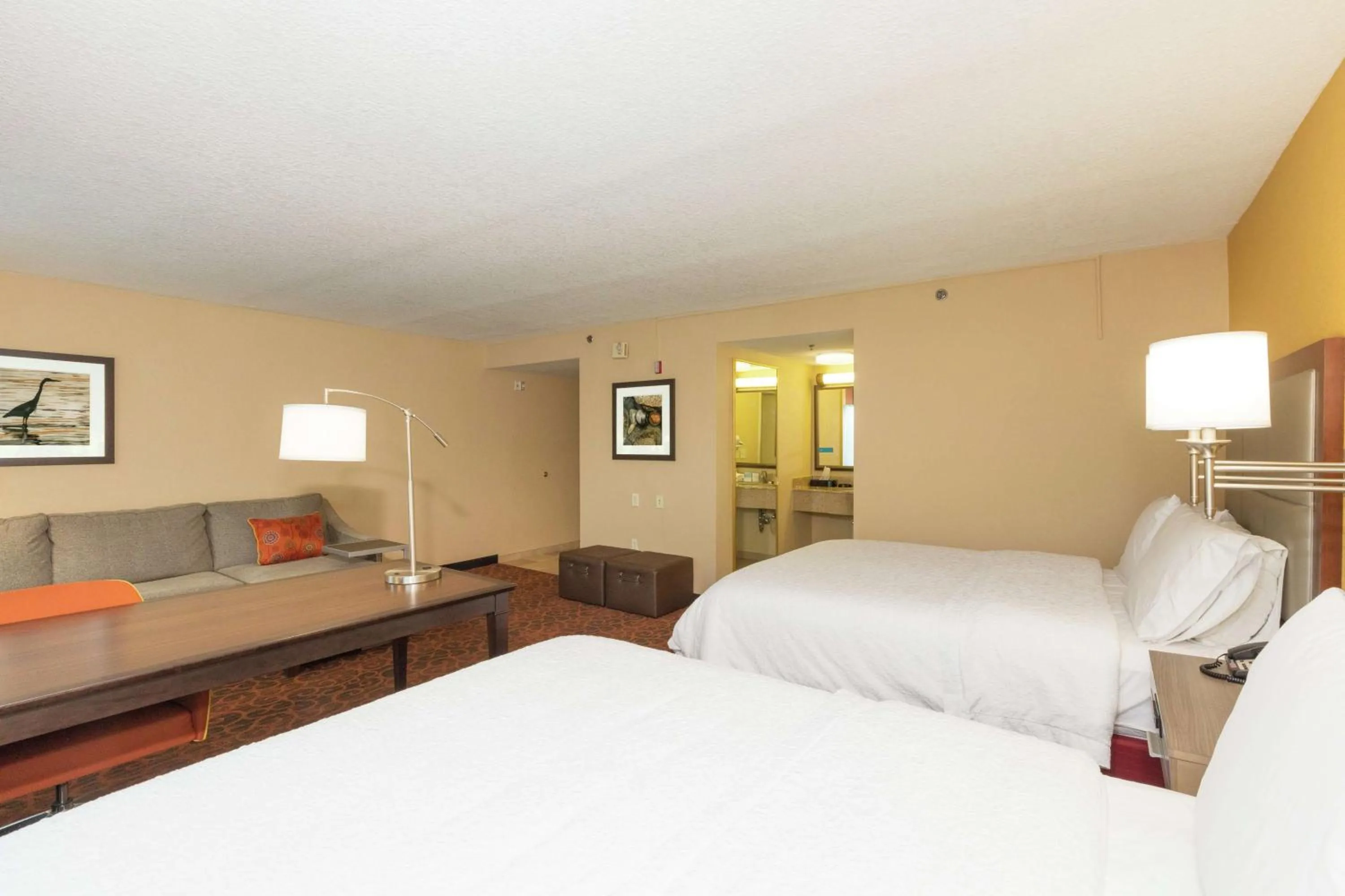 Queen Studio Suite with Two Queen Beds and Sofa Bed - Non-Smoking in Hampton Inn & Suites Jacksonville-Airport