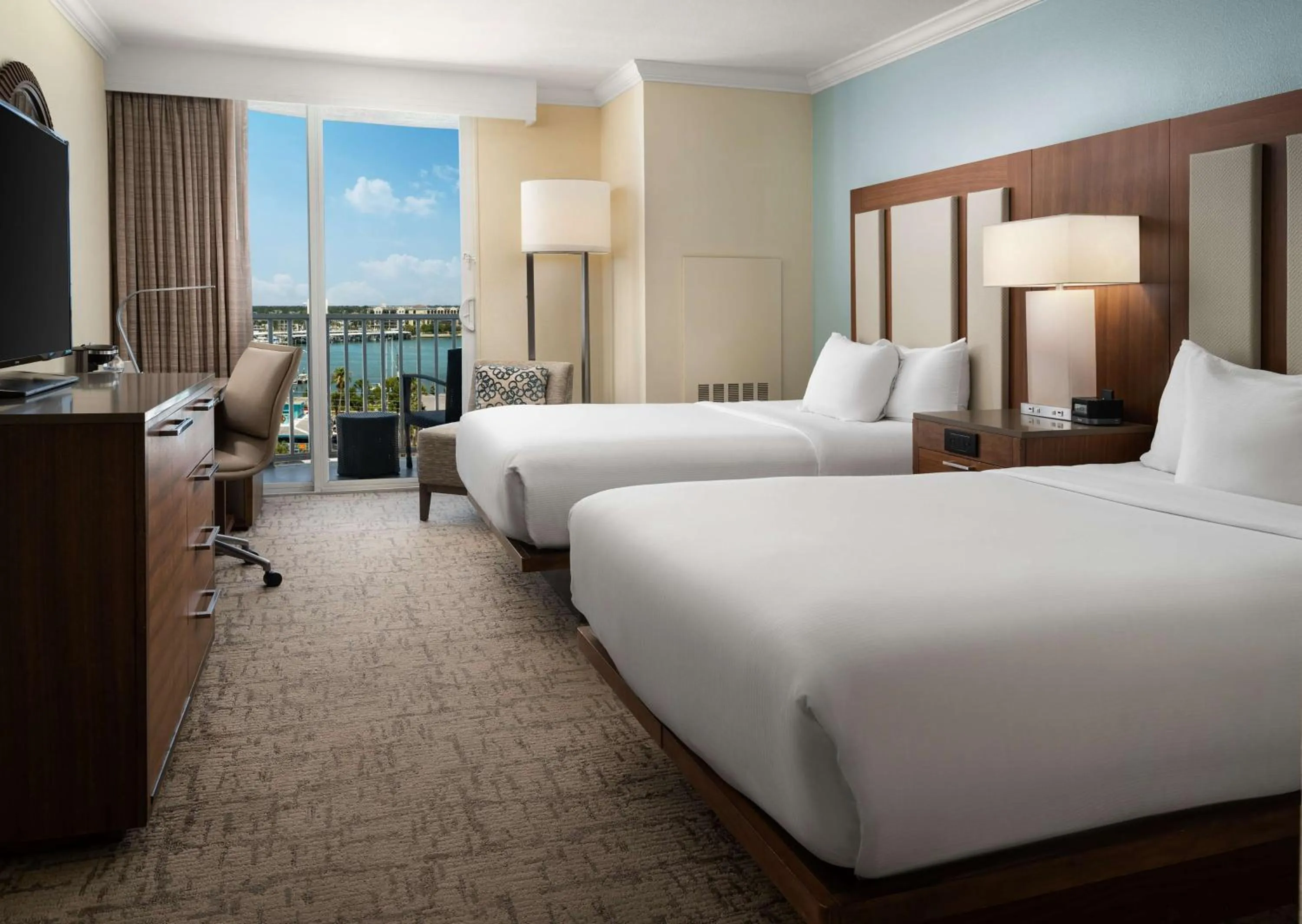 Double Room with Two Double Beds and Harbor View in Hilton Clearwater Beach Resort & Spa