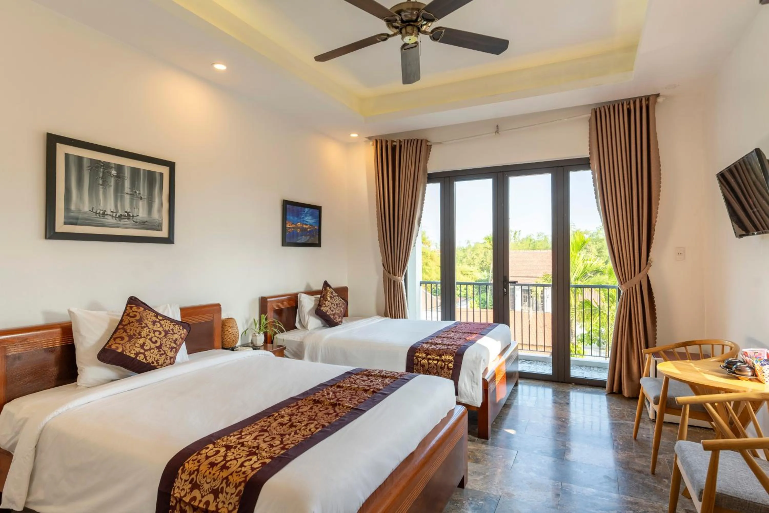 Twin Room with Balcony in Rice River Villa - Hoi An
