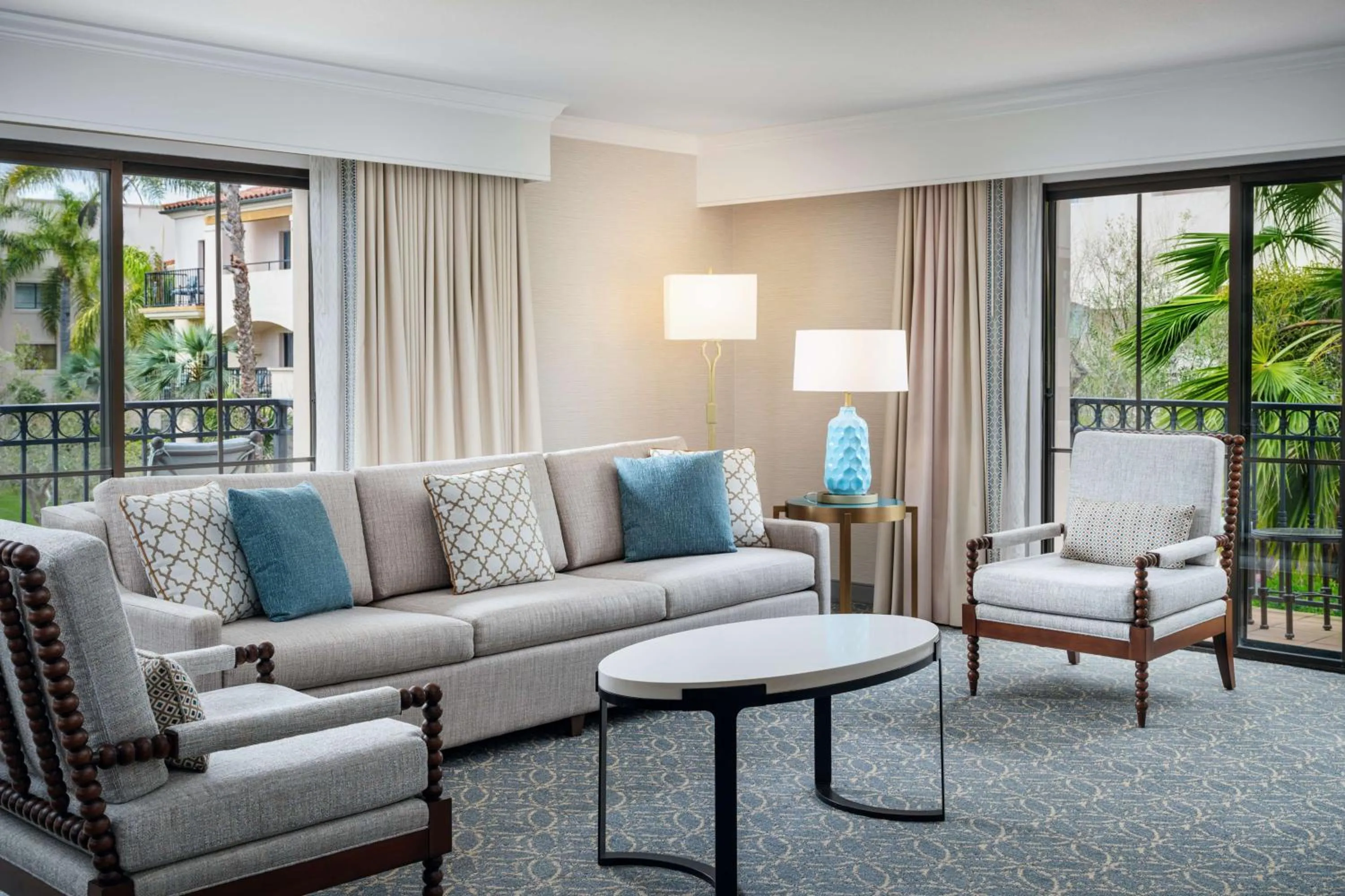 Junior King Suite with Seating Area in Hilton Santa Barbara Beachfront Resort