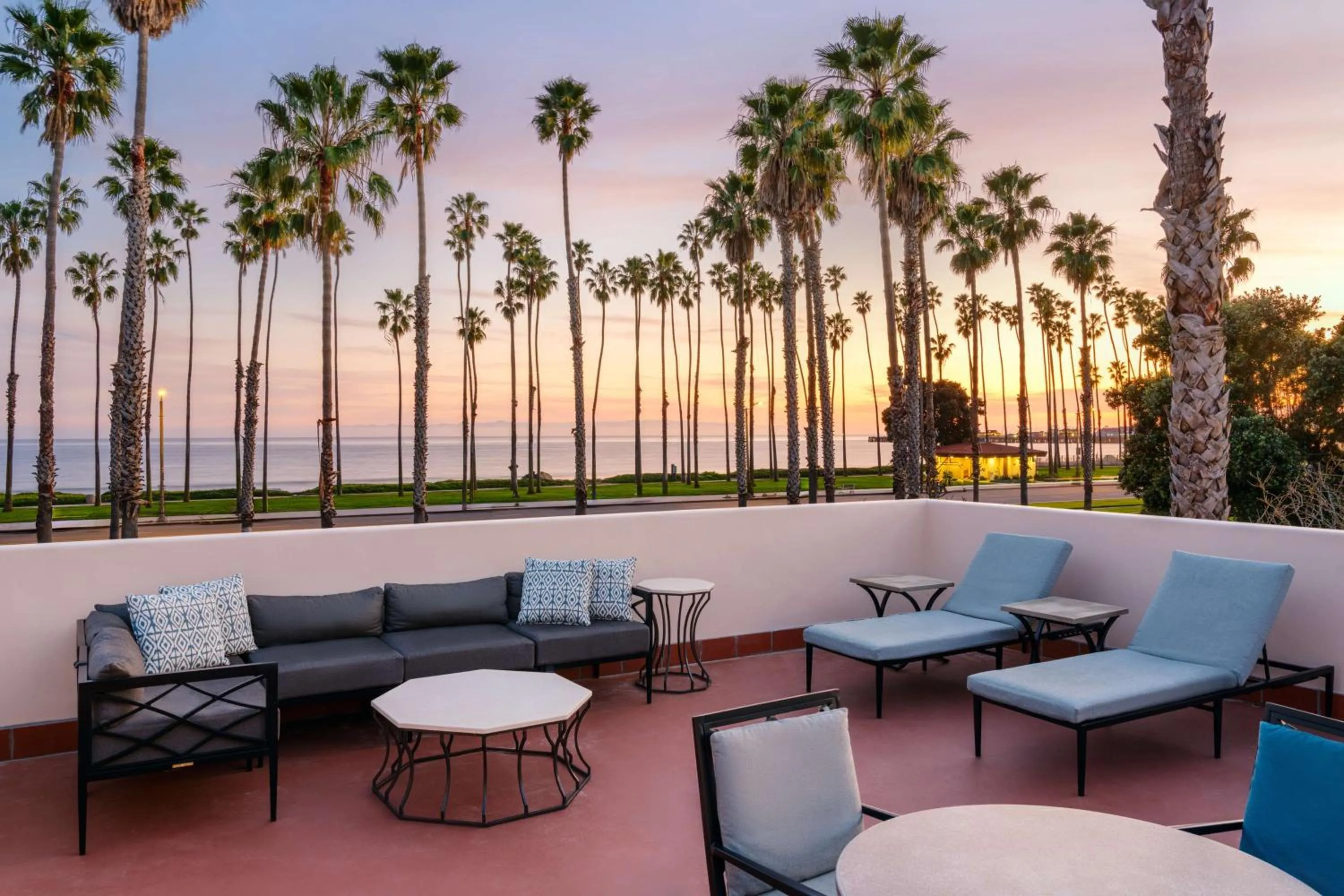 One-Bedroom King Suite with Ocean View - Hearing Accessible in Hilton Santa Barbara Beachfront Resort