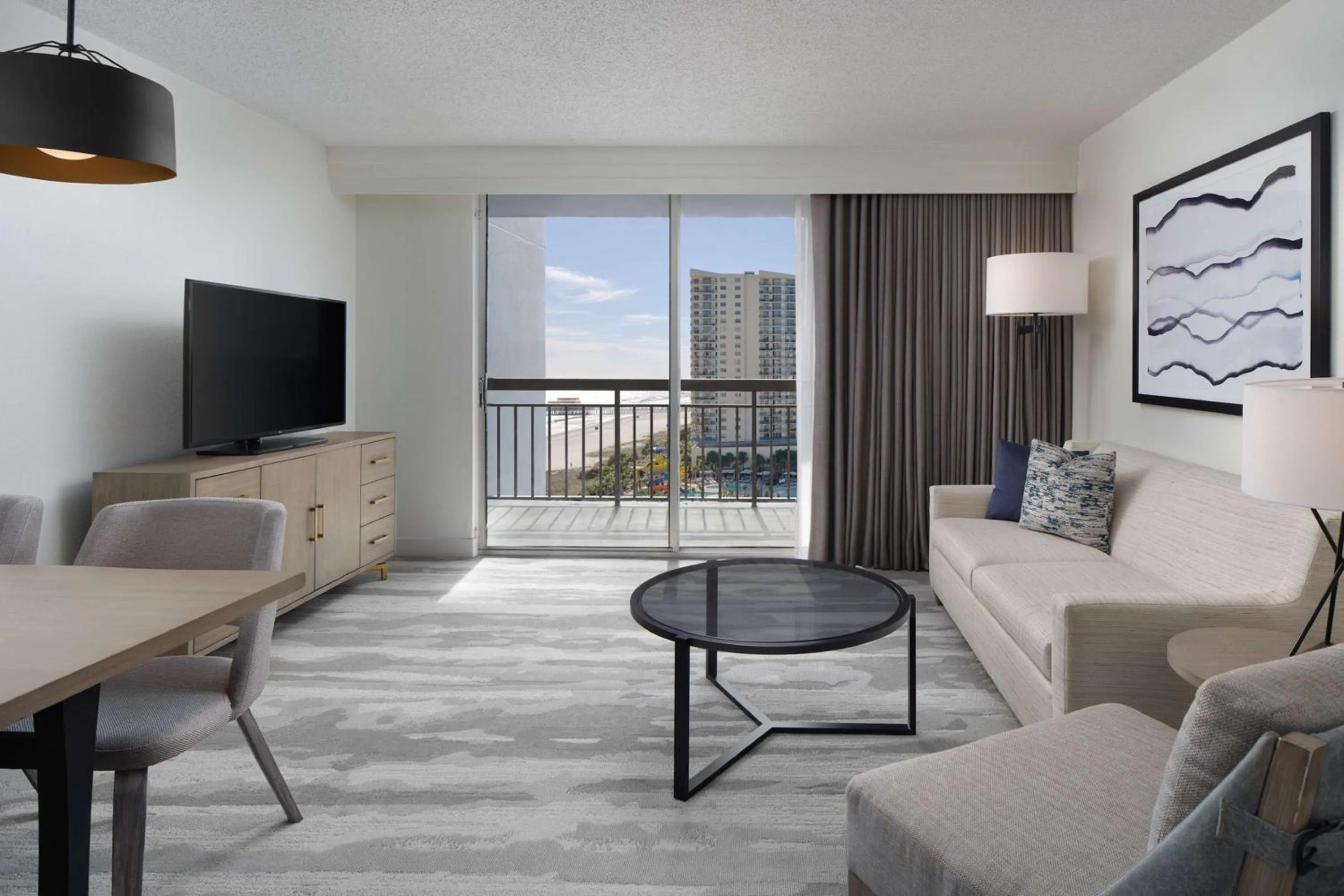 Queen Suite with Two Queen Beds and Ocean and Pier View in Embassy Suites by Hilton Myrtle Beach Oceanfront Resort