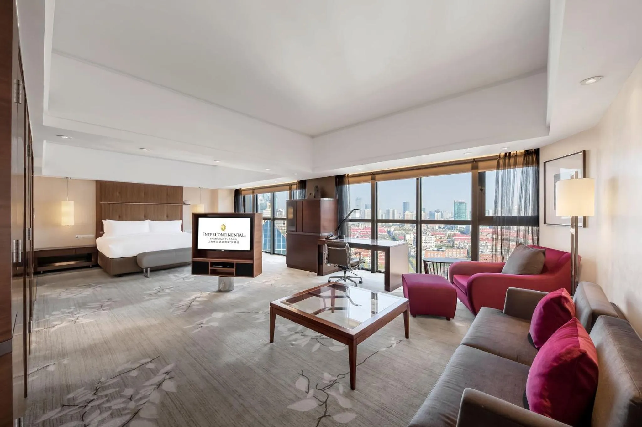 Junior King Suite with City View - High Floor in InterContinental Shanghai Pudong by IHG