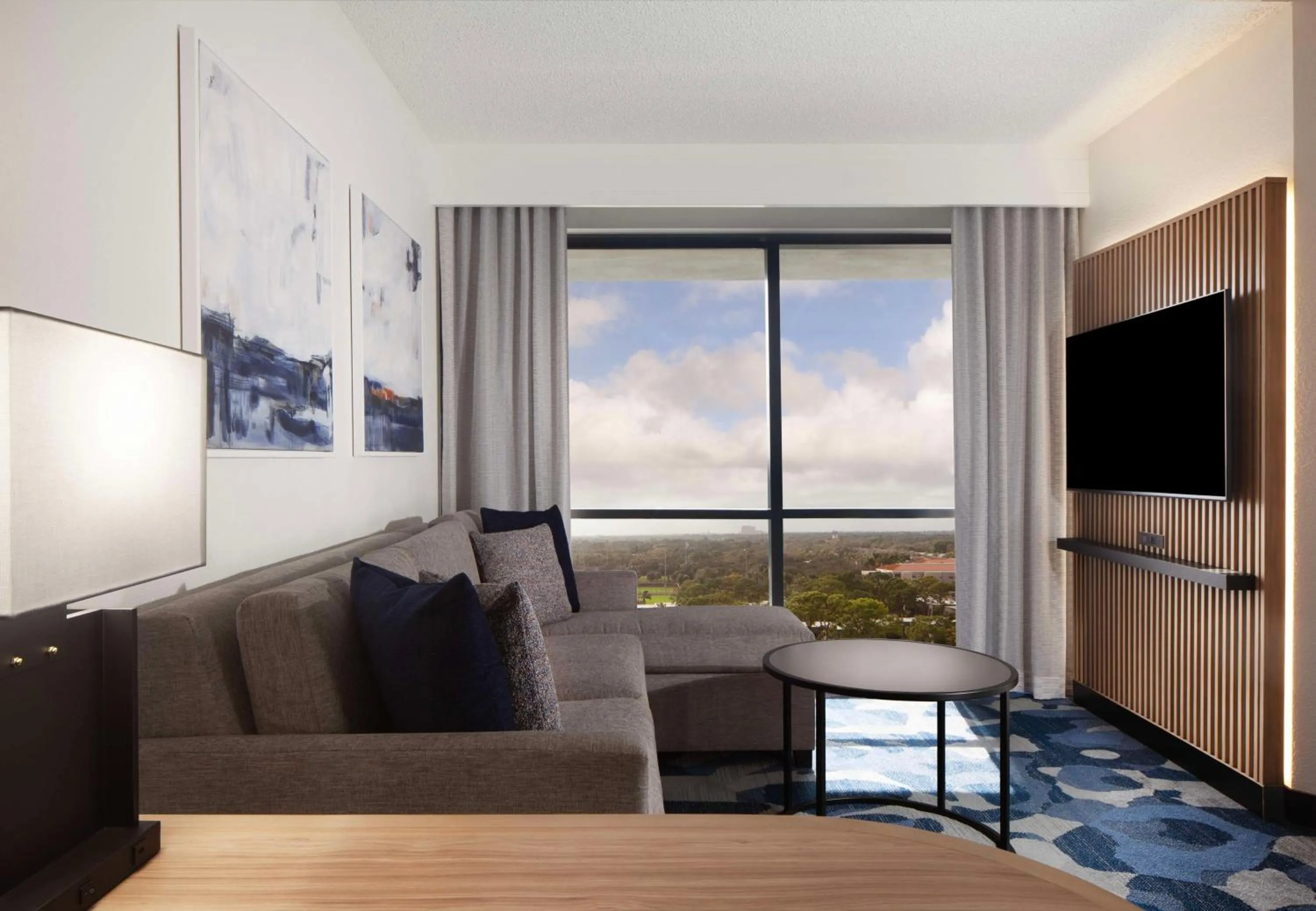 One-Bedroom King Room with Bath Tub - Mobility Accessible in Embassy Suites by Hilton Palm Beach Gardens PGA Boulevard