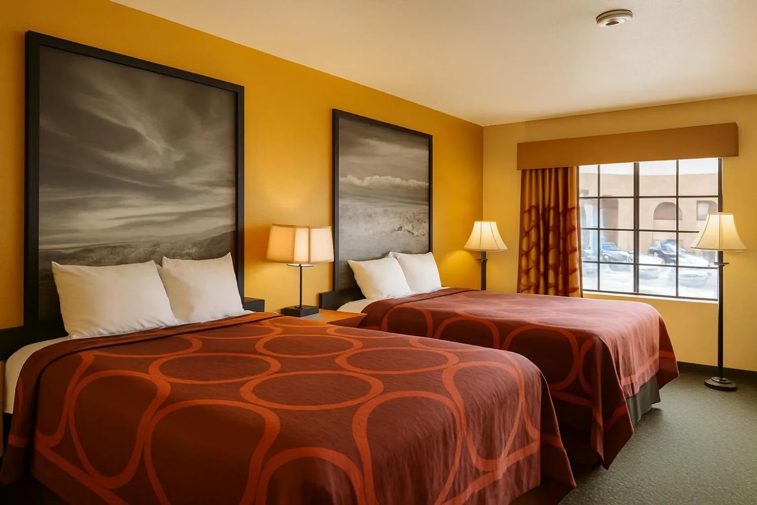 Double Room with Two Double Beds - Smoking in Super 8 by Wyndham Bakersfield South CA