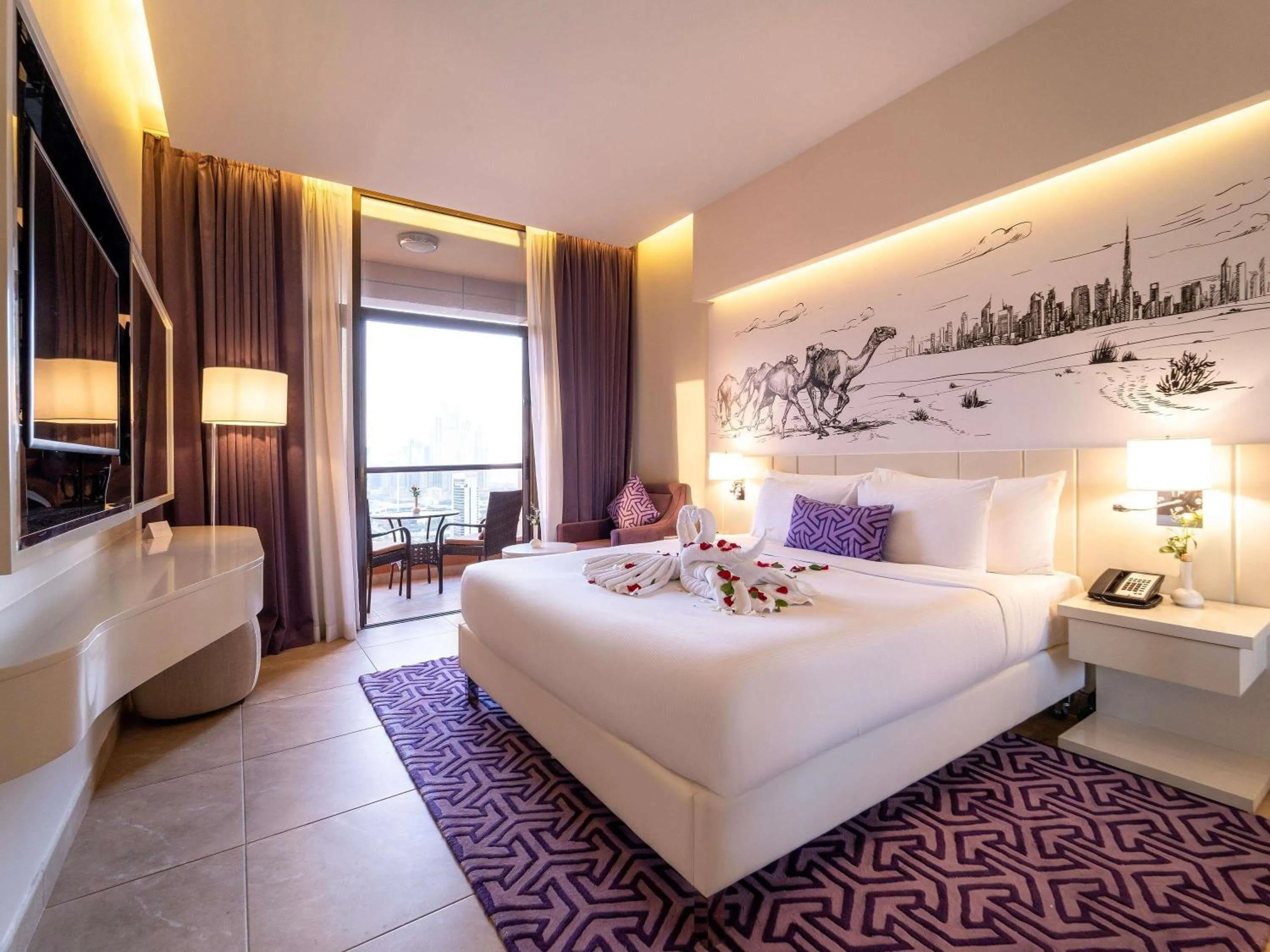 One-Bedroom Suite City View King OR Twin - Next to Metro Station, Free Shuttle Beach Transfer in Mercure Dubai Barsha Heights Hotel Suites And Apartments