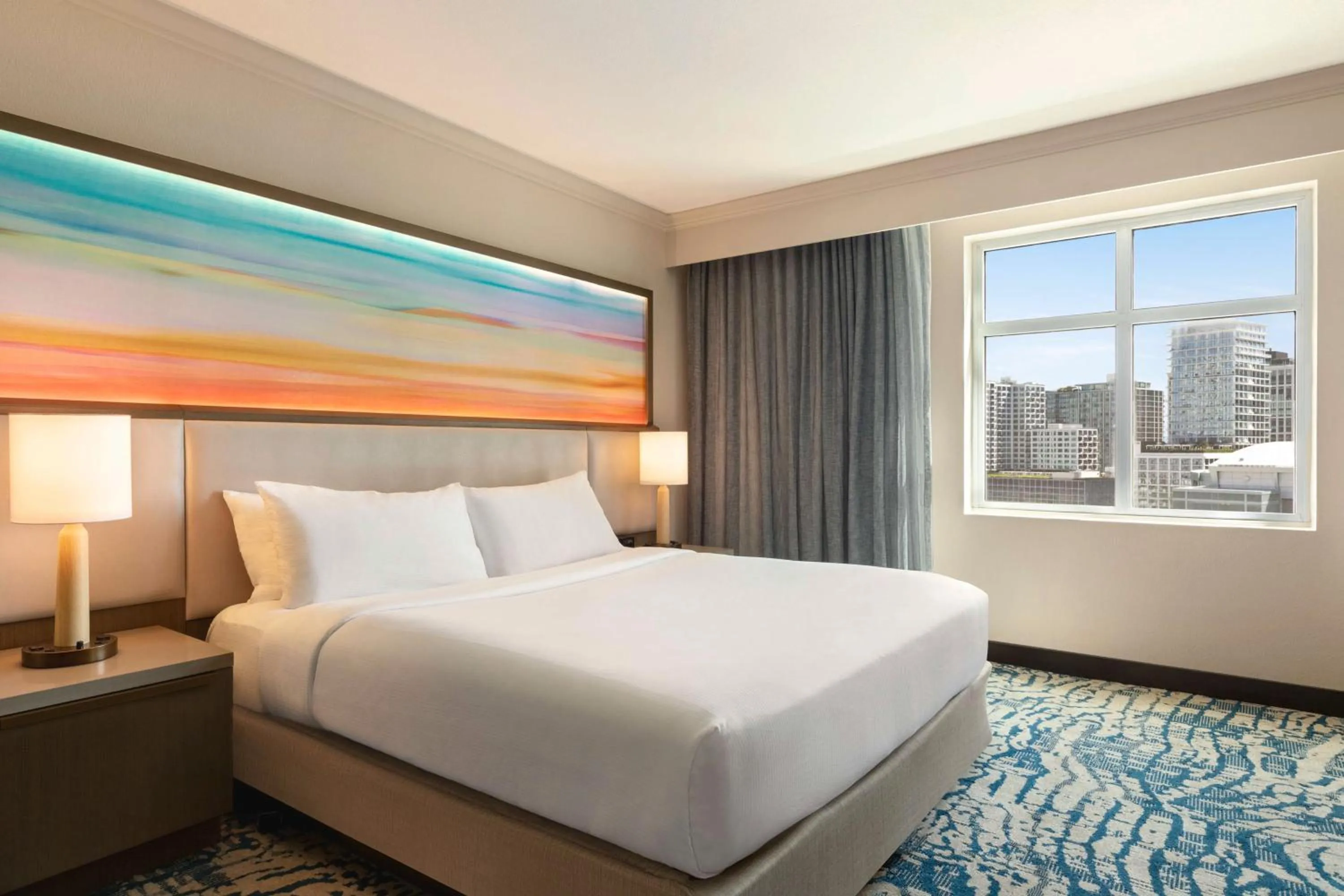 Corner King Suite with Bath Tub - Mobility and Hearing Access in Embassy Suites by Hilton Tampa Downtown Convention Center