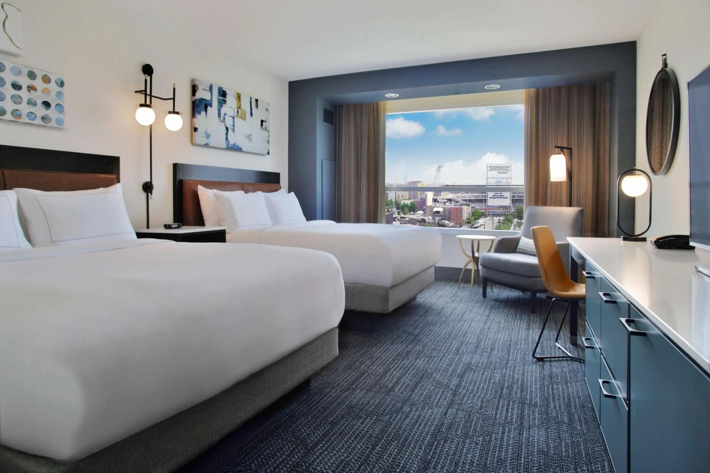 Deluxe Queen Room with Two Queen Beds - Hearing Access in Hilton Omaha