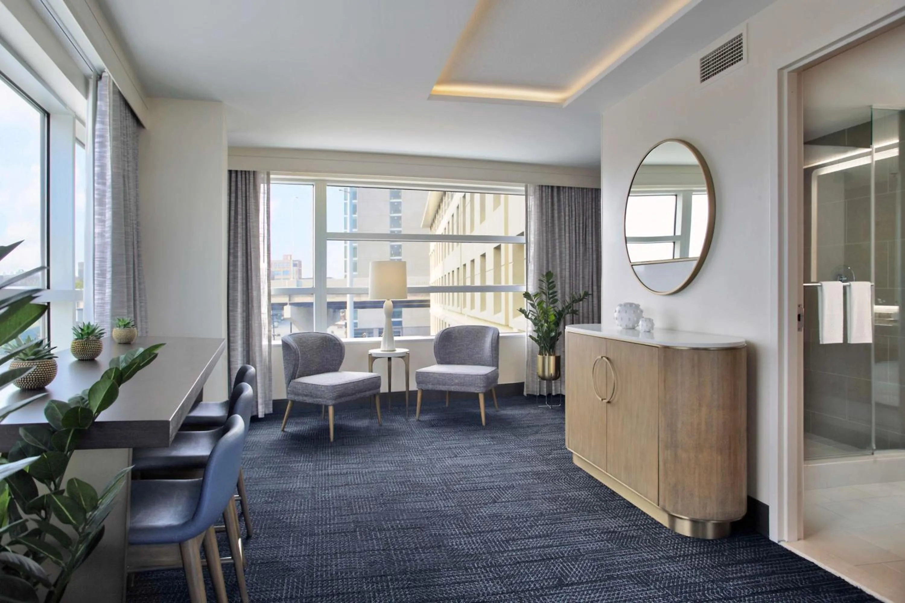 Corner Suite in Hilton Omaha