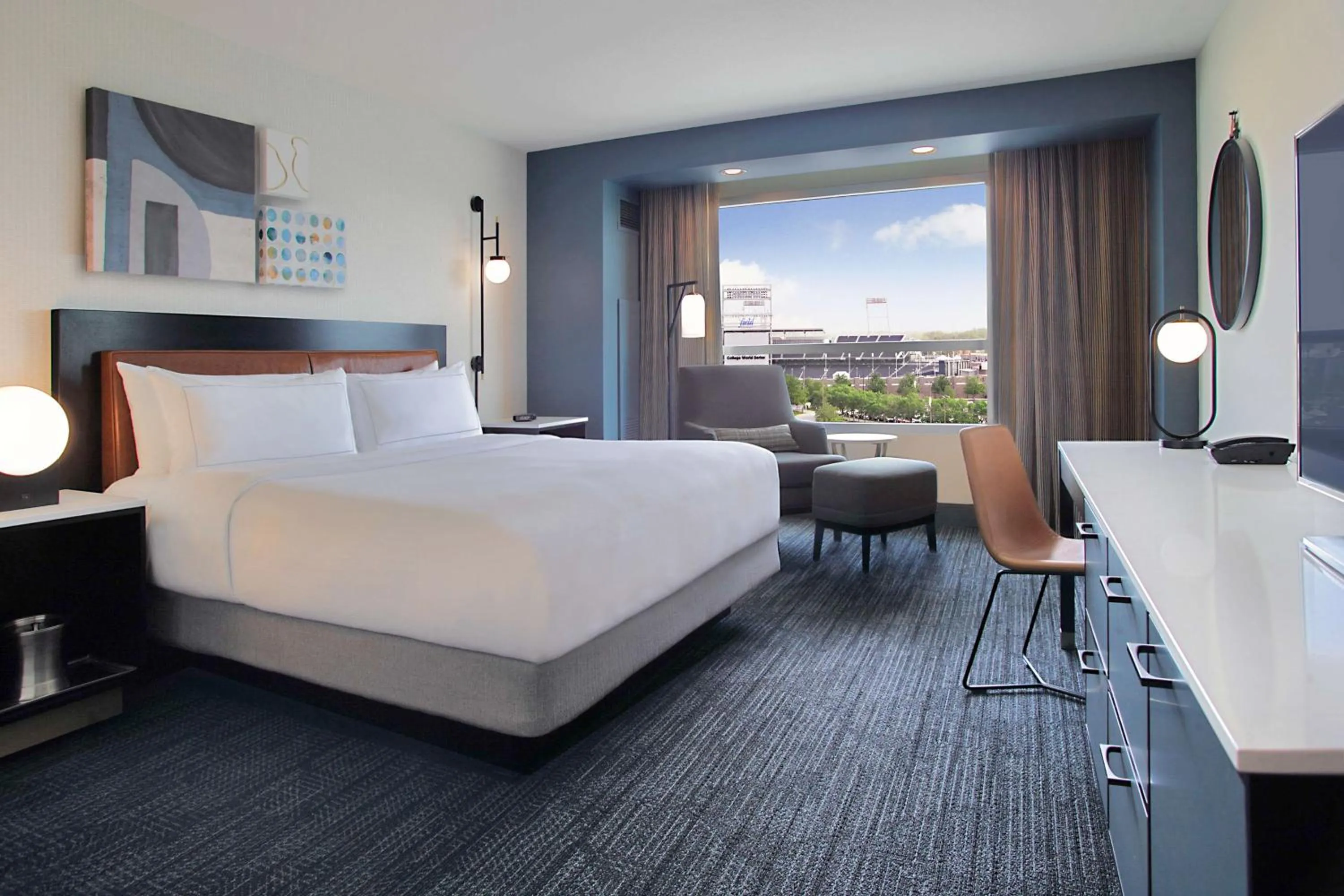 King Room with Ballpark View in Hilton Omaha