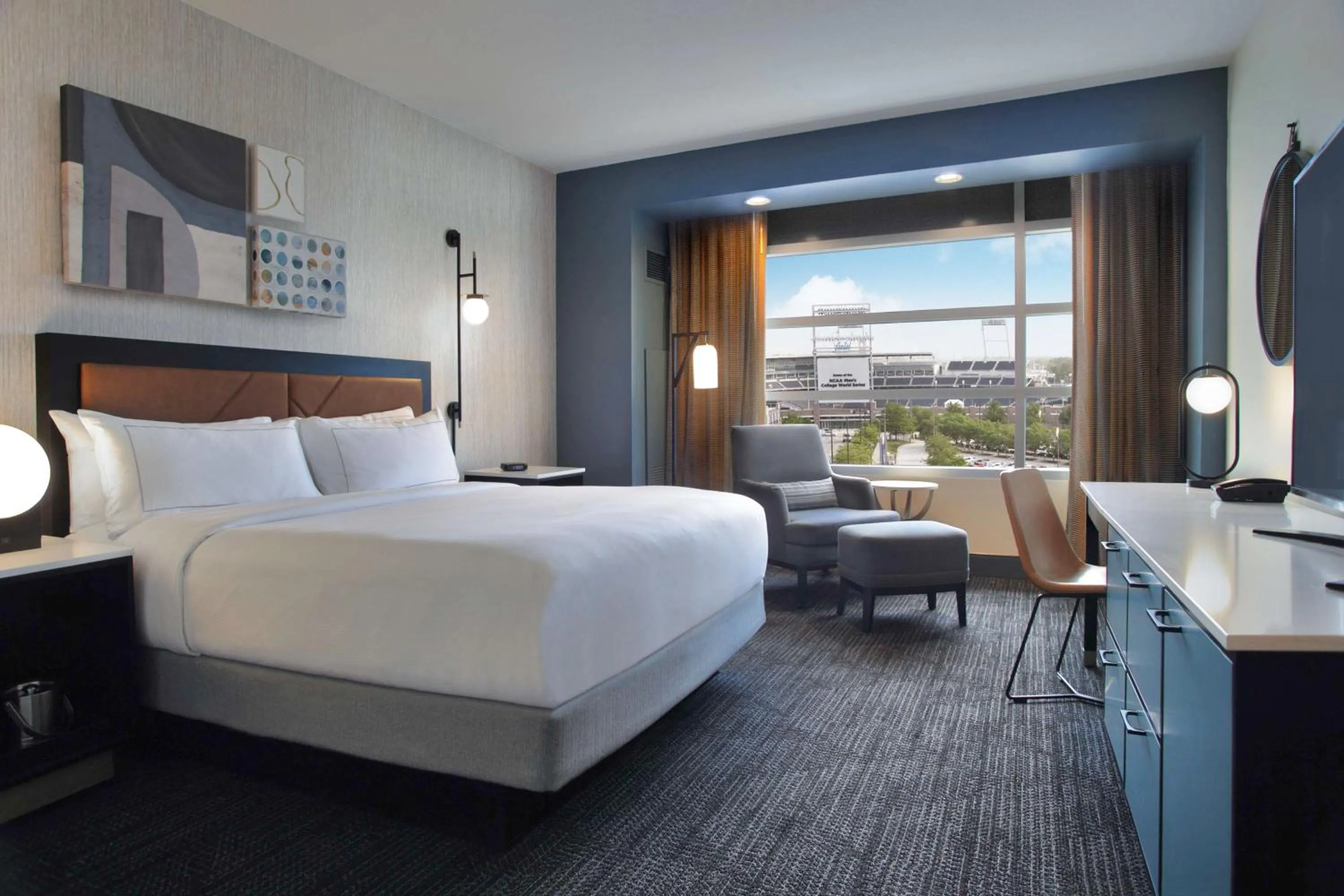 Premium King Room with Ballpark View in Hilton Omaha