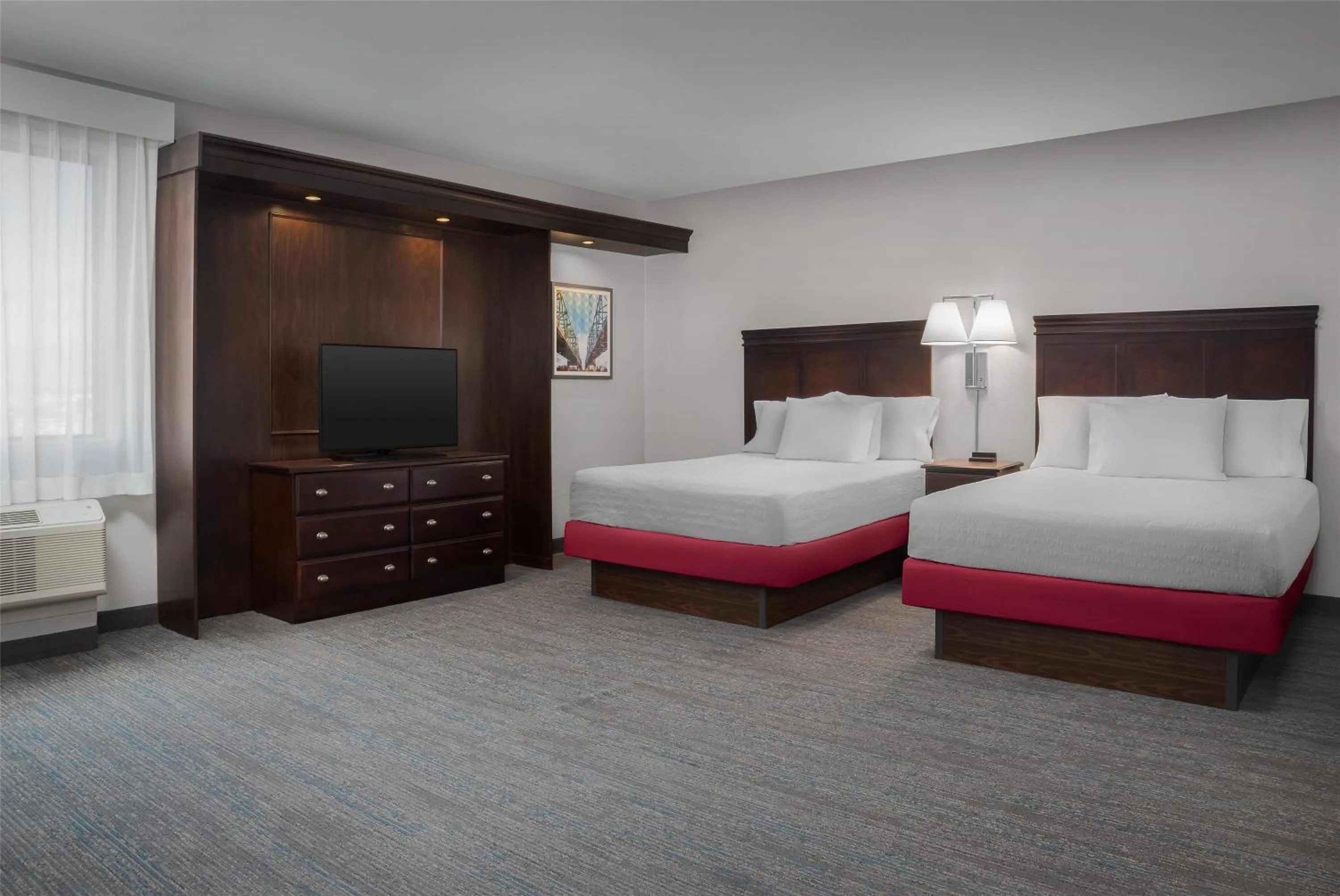 Queen Studio Suite with Two Queen Beds and Sofa Bed - Non-Smoking in Hampton Inn & Suites Omaha-Downtown