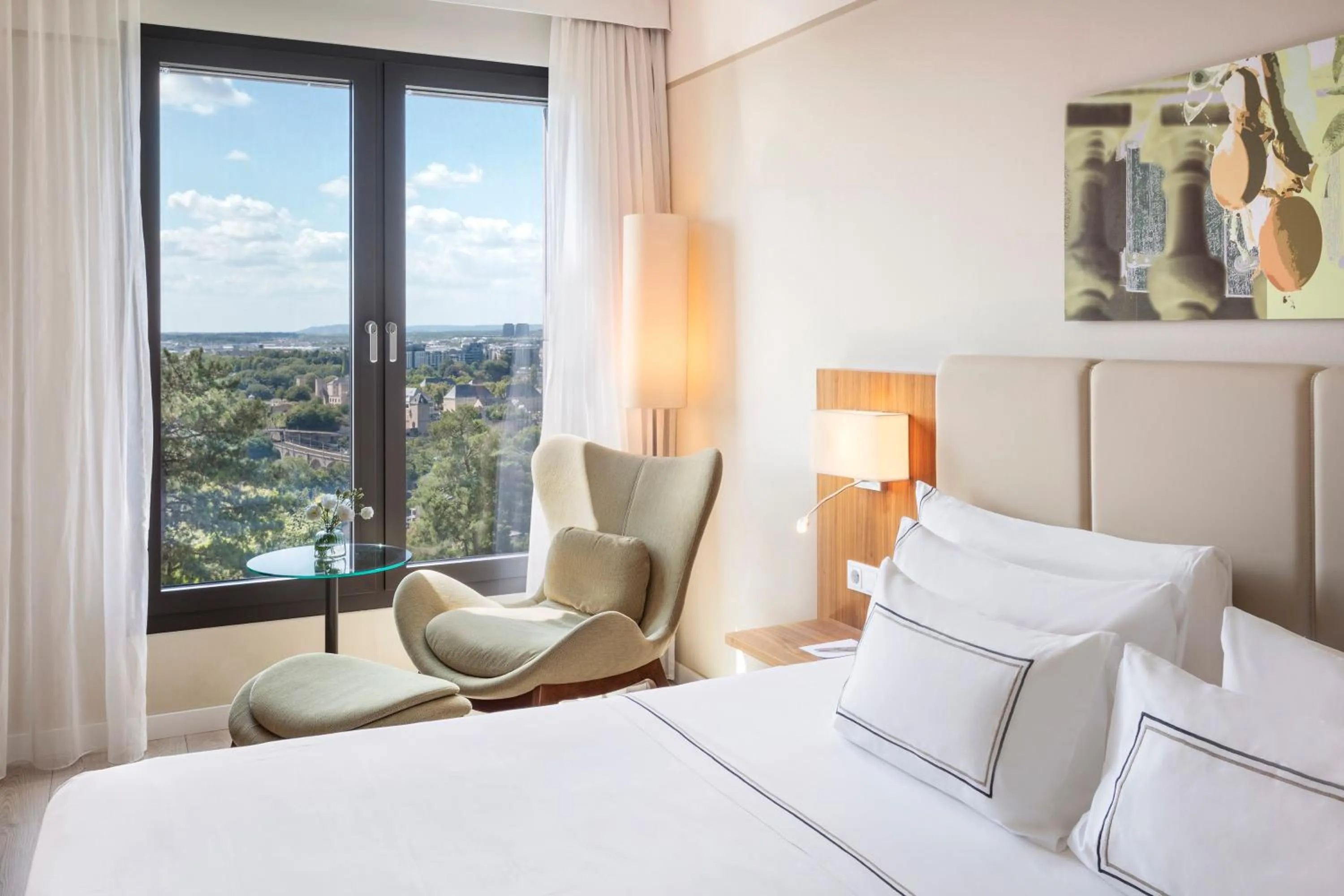 The Level Room with City View and Executive Lounge Access - single occupancy in Melia Luxembourg