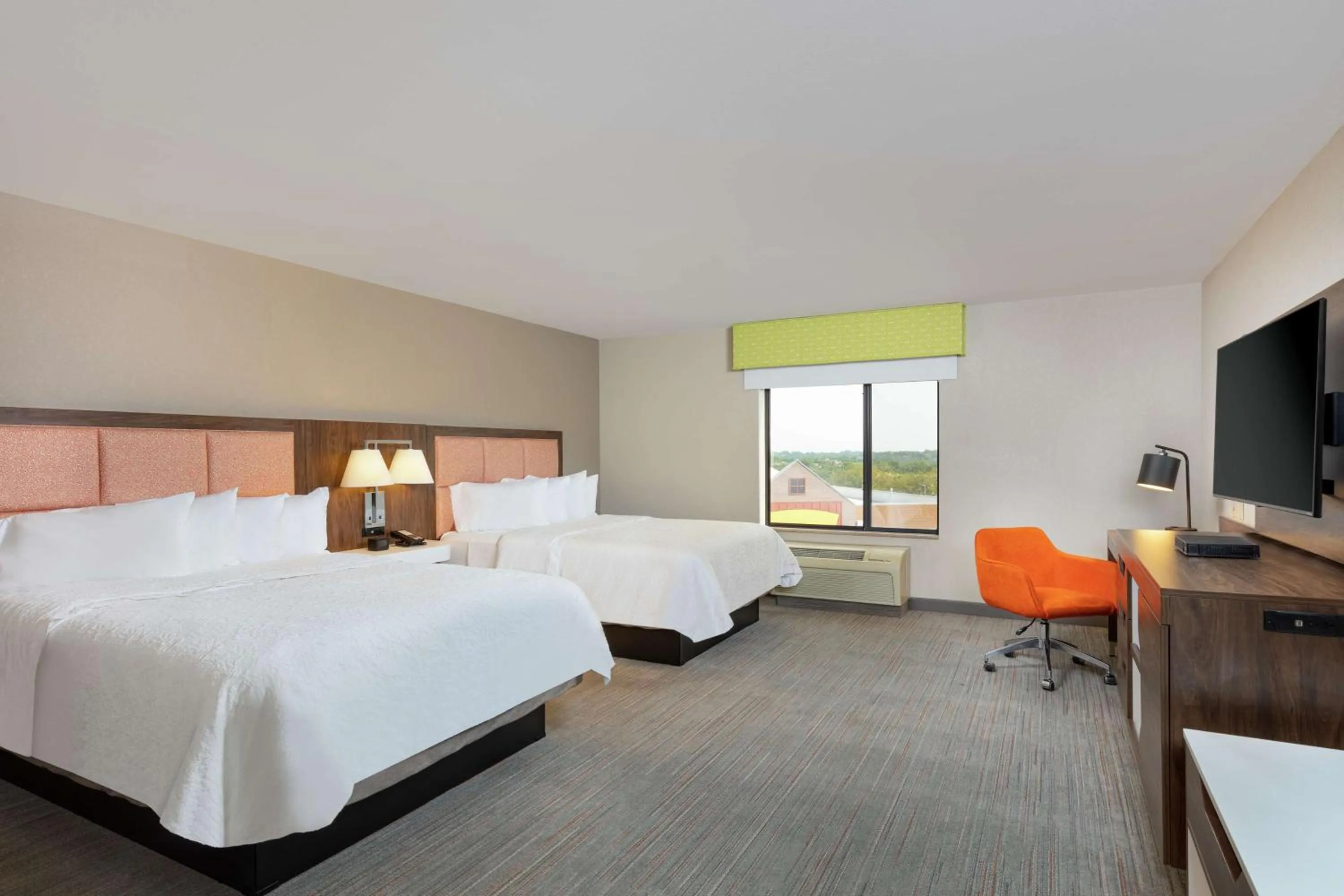 Queen Room with Two Queen Beds - Mobility and Hearing Access/Non-Smoking in Newly Renovated Hampton Inn Omaha West Lakeside