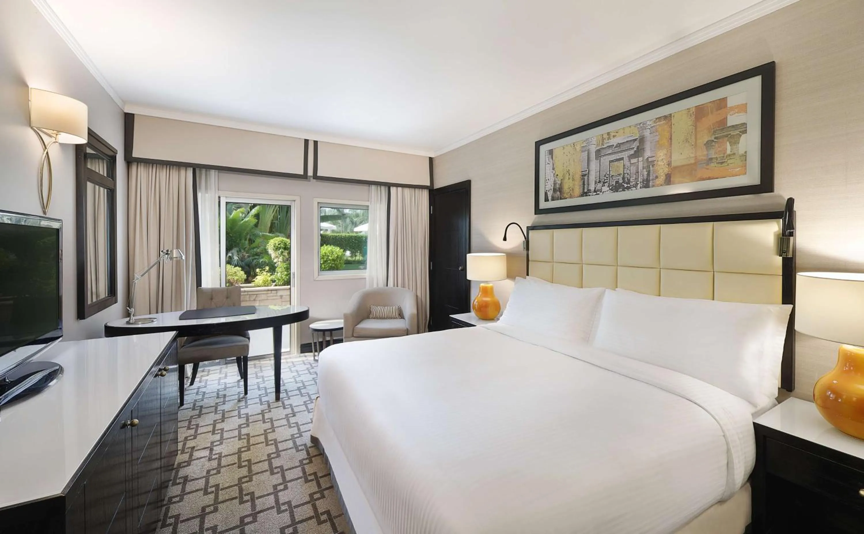 King Patio Room with Terrace Pool View in Hilton Cairo Heliopolis Hotel