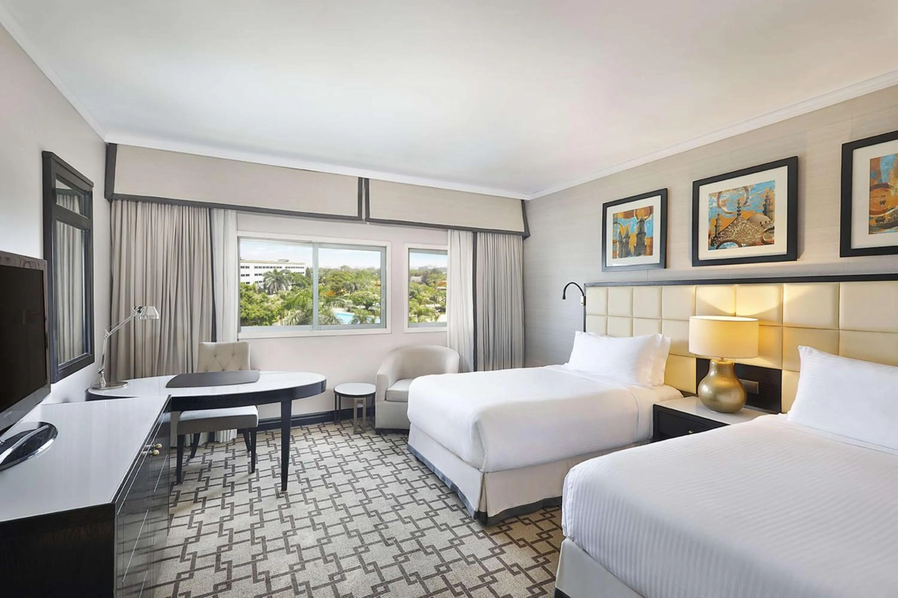 Executive Twin Room with Pool View in Hilton Cairo Heliopolis Hotel