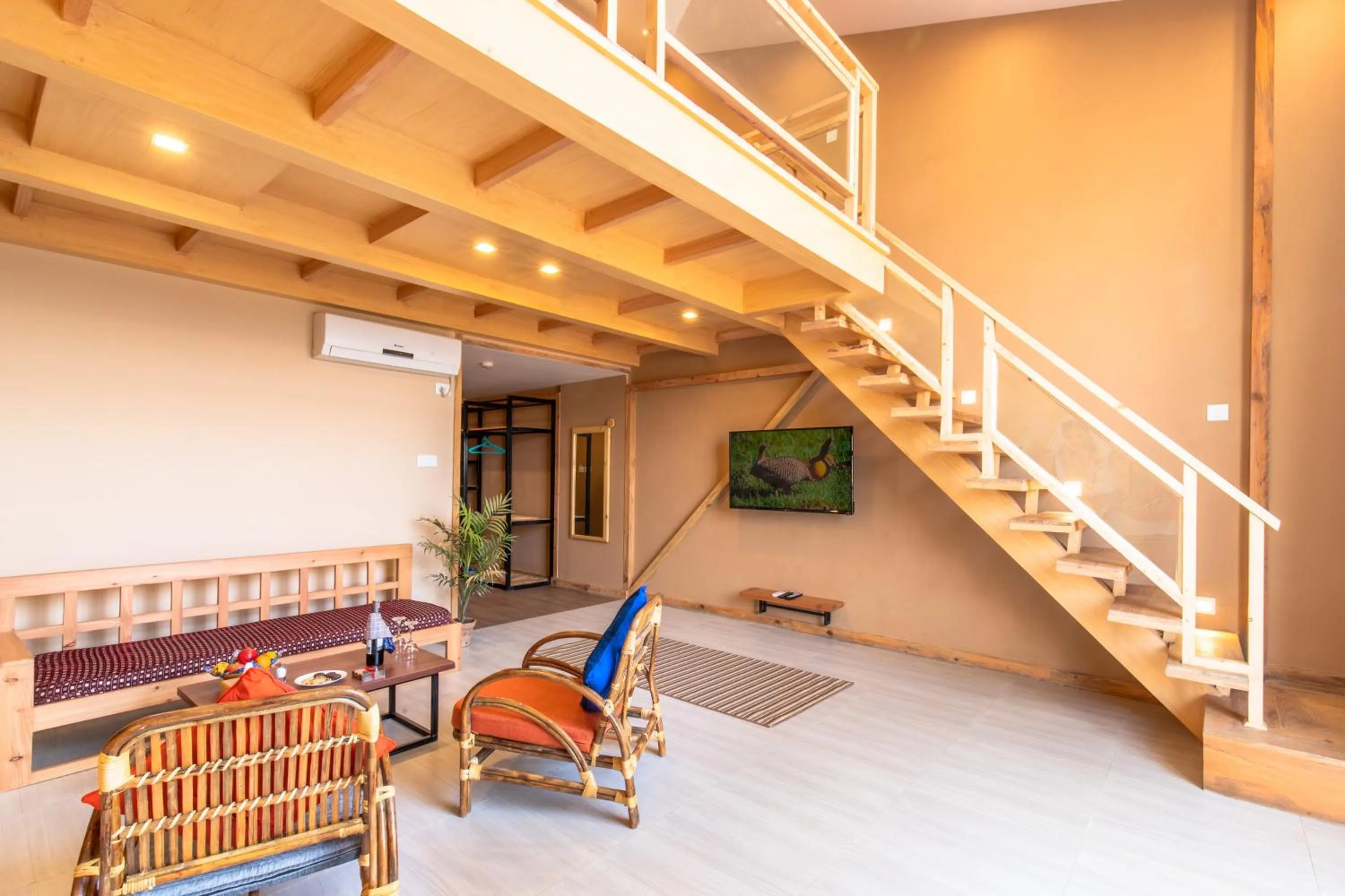 Queen Room with Balcony - single occupancy in Sunshine Resort Pokhara - Your Private Paradise