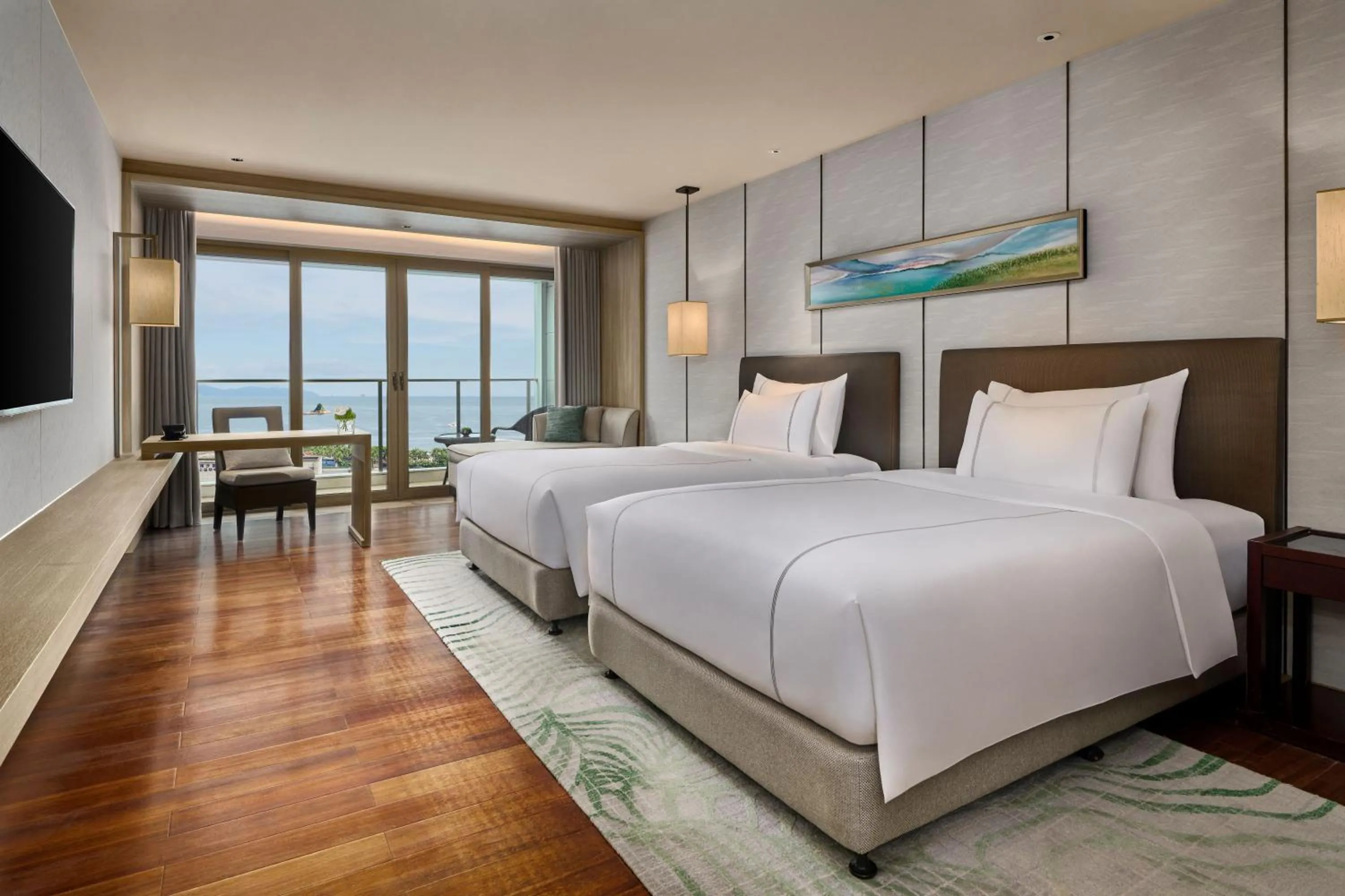 Twin Room with Sea View in Shenzhen Dameisha Kingkey Palace Hotel