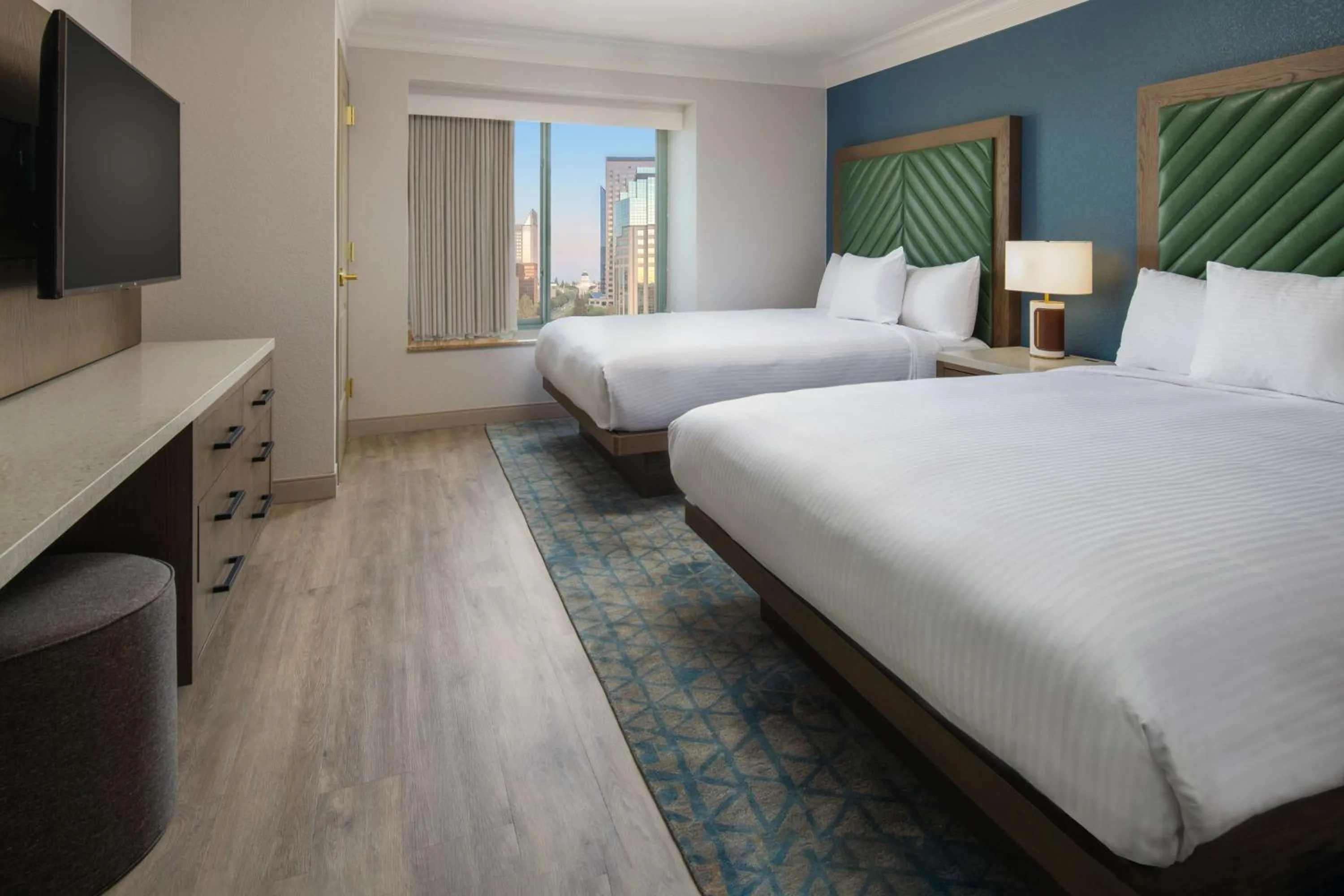 Two-Room Queen Suite with Two Queen Beds - Hearing Accessible in Embassy Suites by Hilton Sacramento Riverfront Promenade