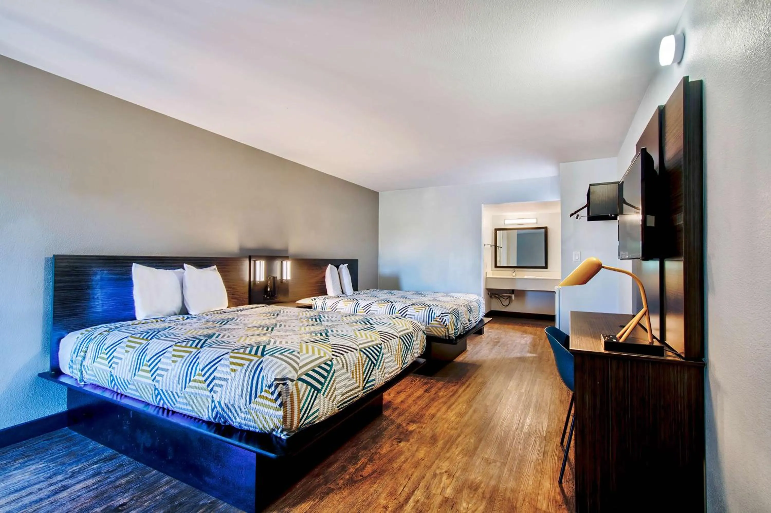 Queen Room with Two Queen Beds - single occupancy - Disability Access - Non-Smoking in Motel 6-Fort Worth, TX - White Settlement