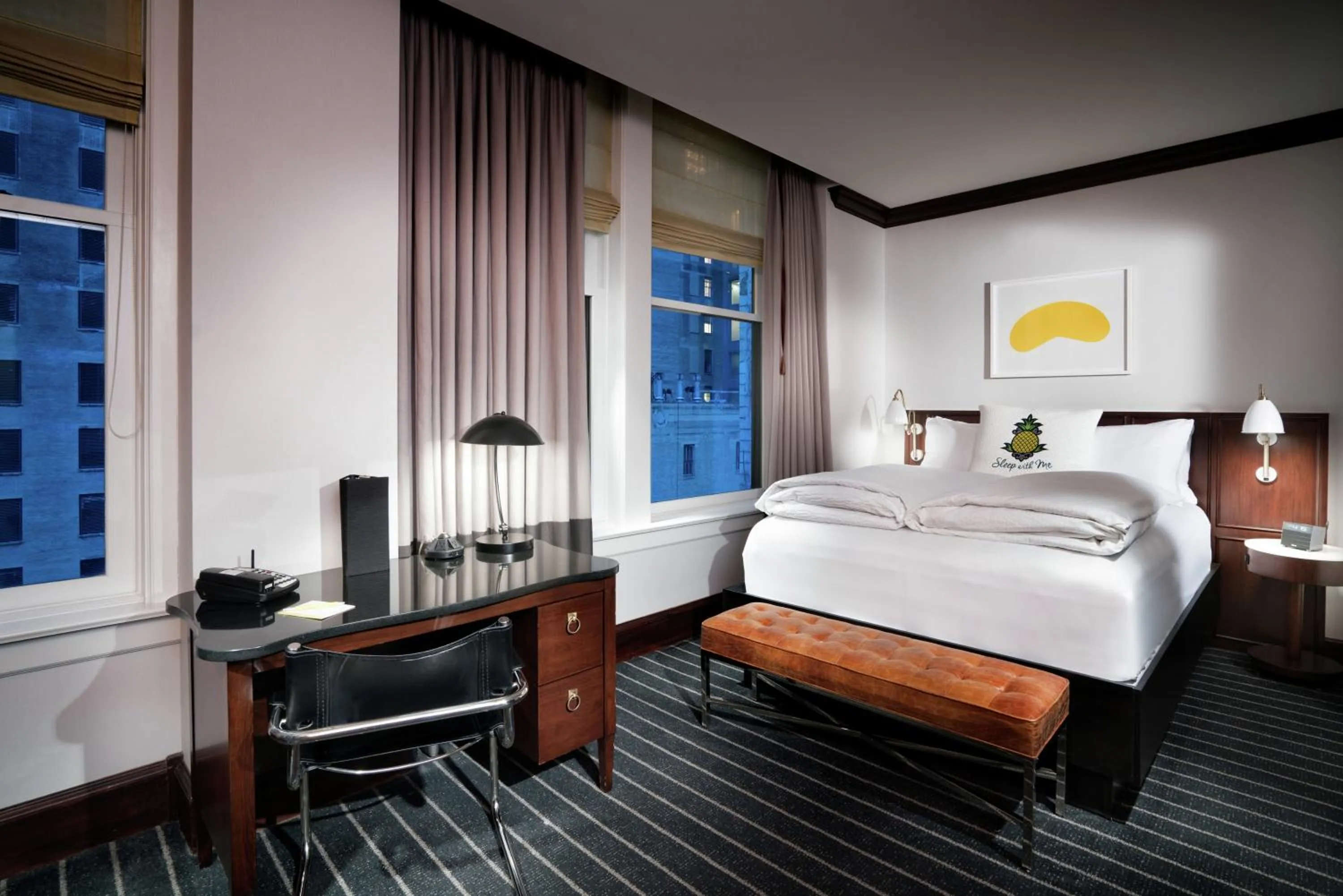 Deluxe Queen Mobility Accessible w/Roll-in Shower in Staypineapple, An Iconic Hotel, The Loop