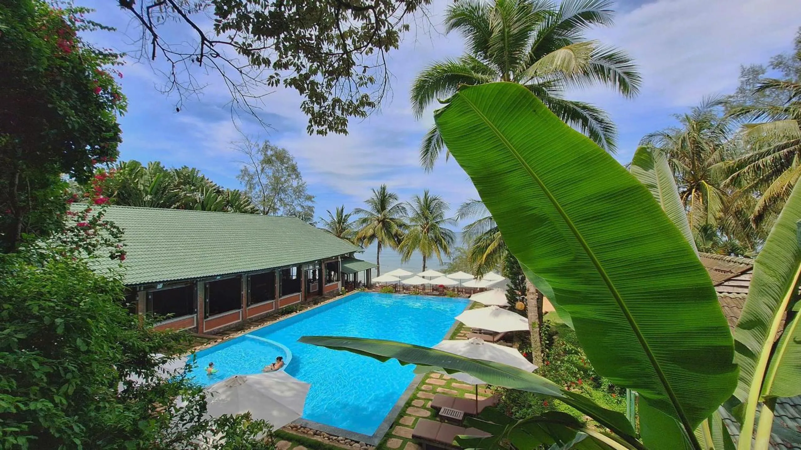 Bungalow with Sea and Pool View in Ancarine Beach Resort
