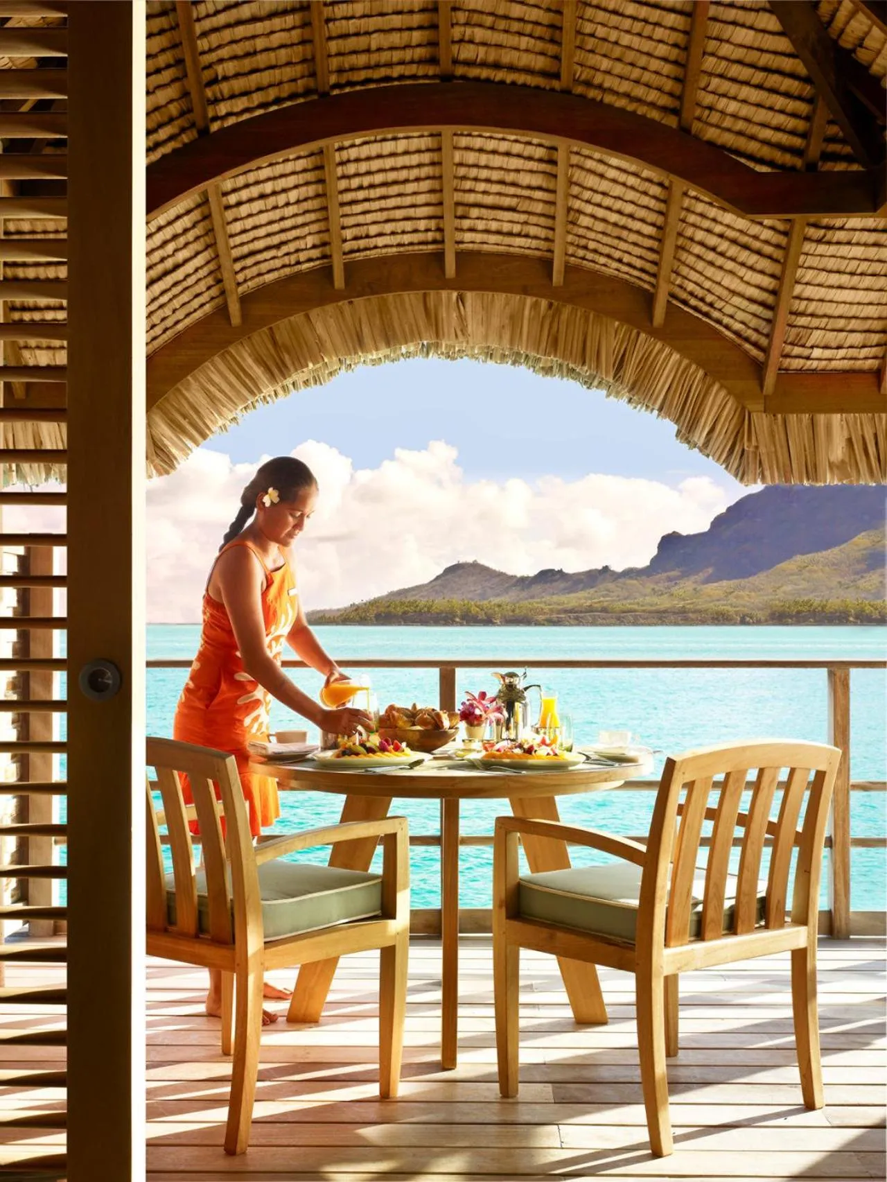 One Bedroom Lagoon-View Overwater Bungalow Suites with Plunge Pool in Four Seasons Resort Bora Bora