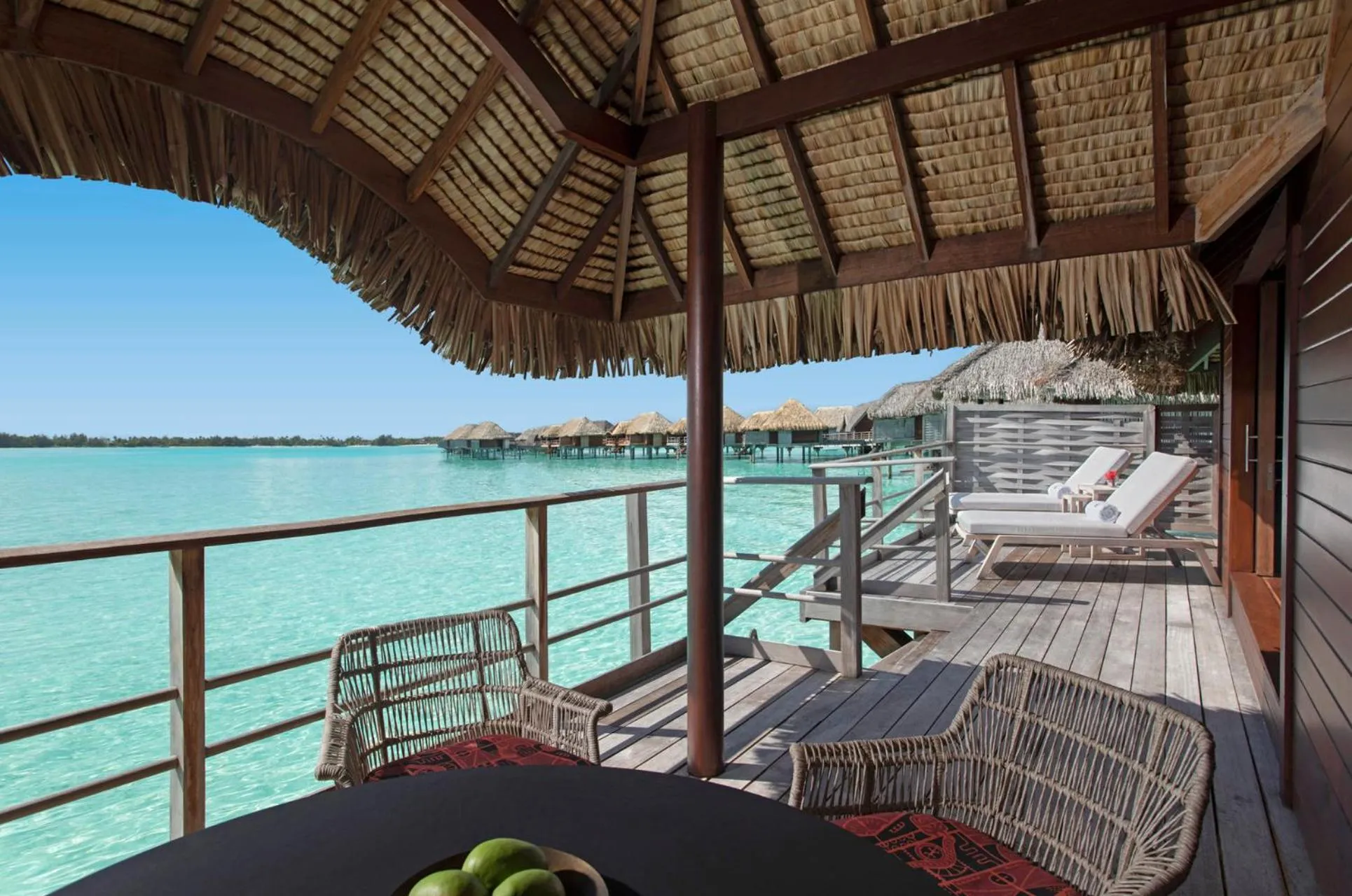 One Bedroom Beach View Over Water Bungalow Suite Two Queen   in Four Seasons Resort Bora Bora