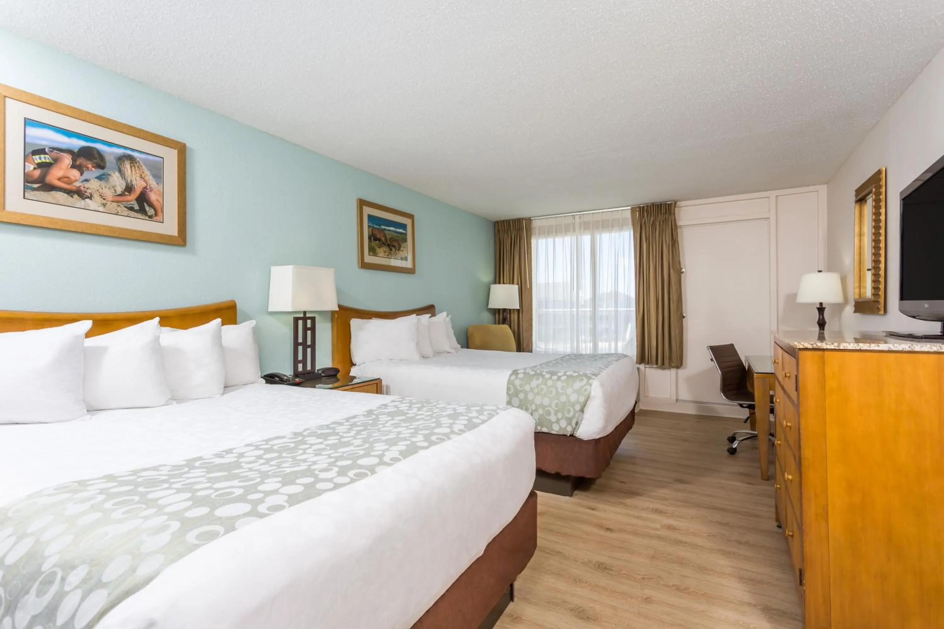 Queen Room with Two Queen Beds and Ocean View - Non-Smoking in Ramada Plaza by Wyndham Nags Head Oceanfront