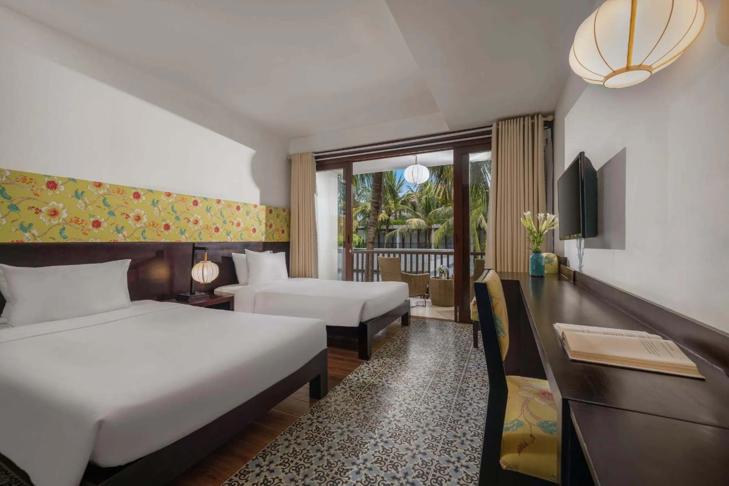 Twin Deluxe Garden View Room in Emerald Hoi An Riverside Resort