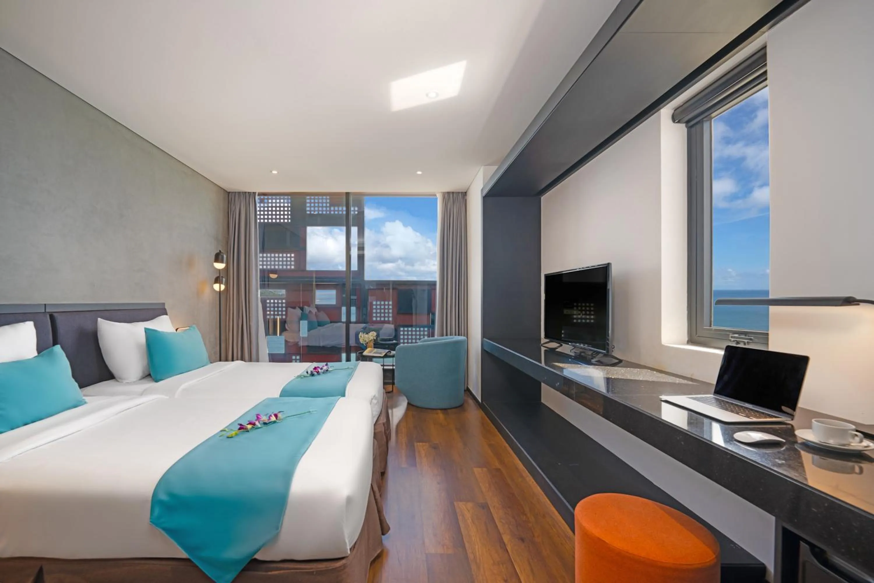 Family Room with Sea View in The Code Hotel & Spa Da Nang - Complimentary Daily Afternoon Tea in Sky Bar