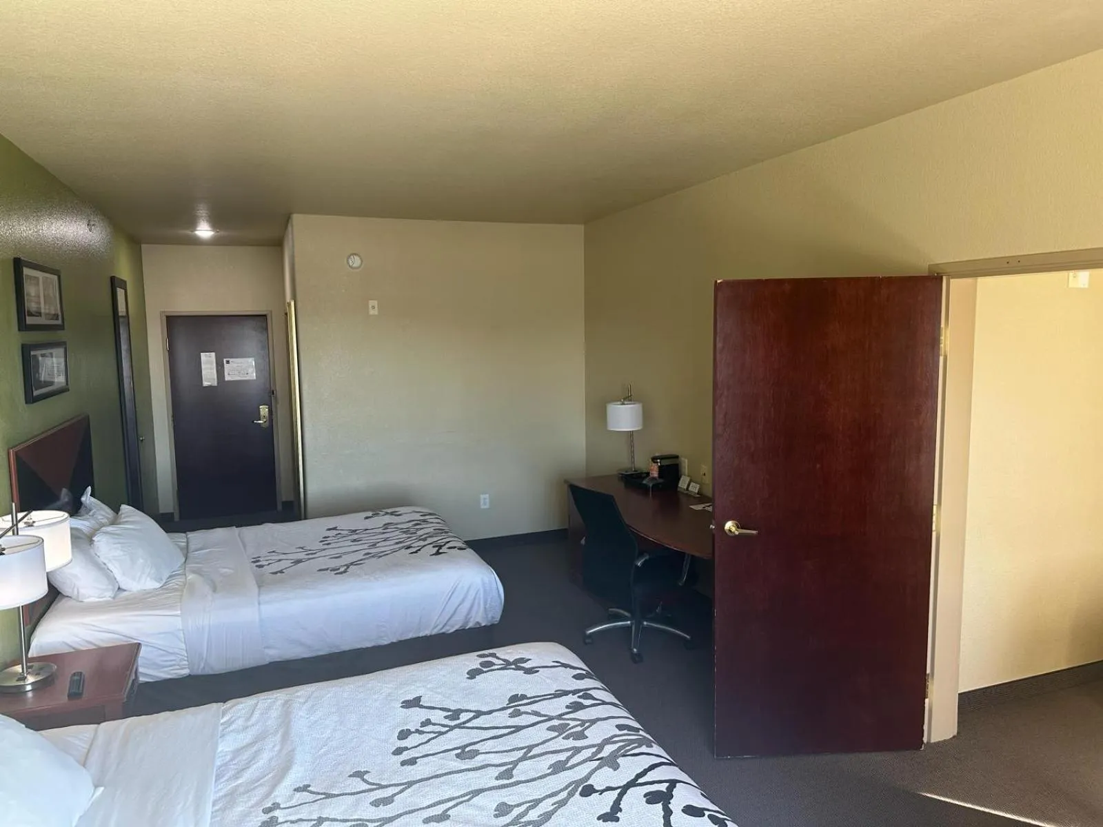 Family Room with Three Queen Beds - Accessible/Non-Smoking in Sleep Inn & Suites at Six Flags