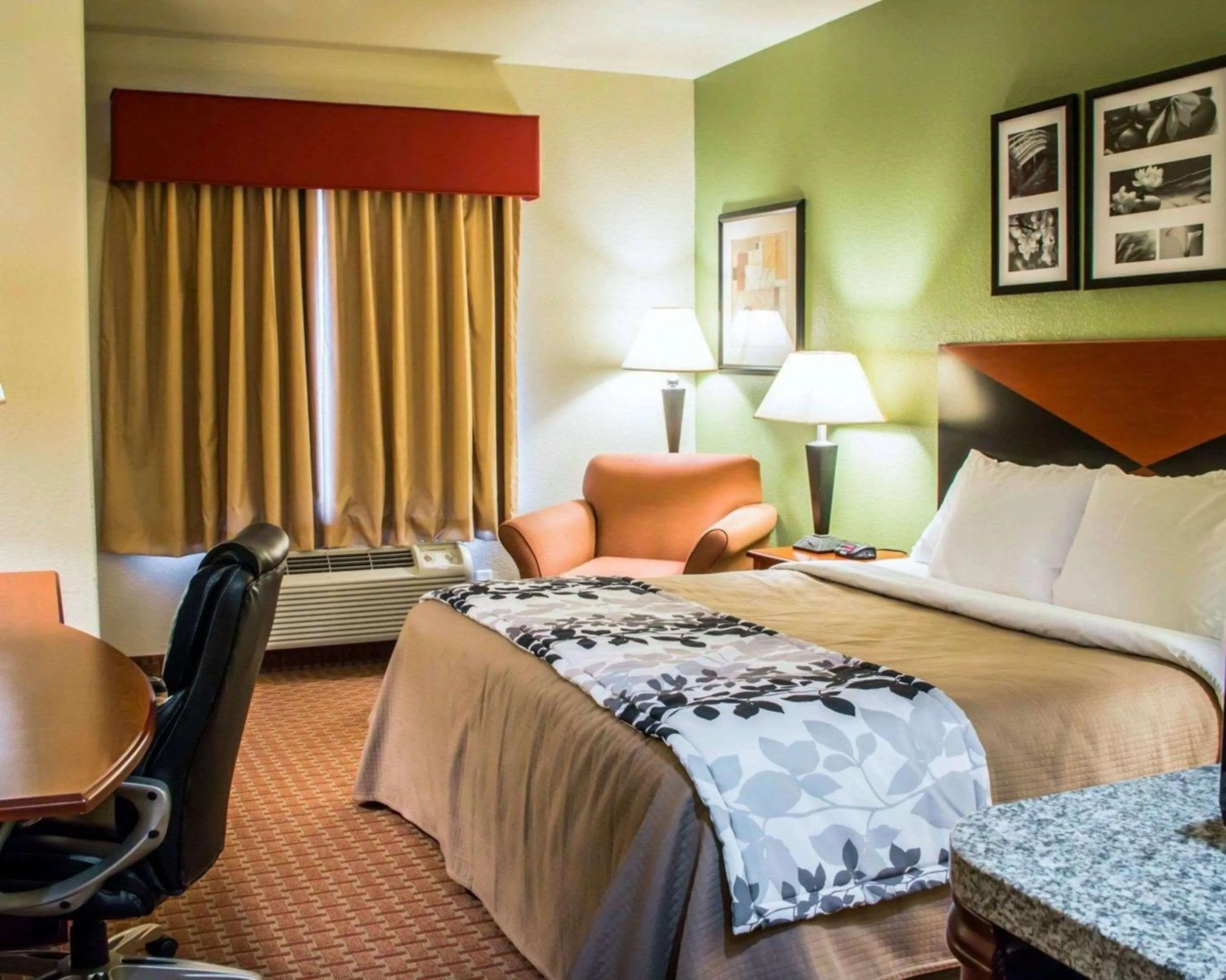 King Room in Sleep Inn & Suites at Six Flags