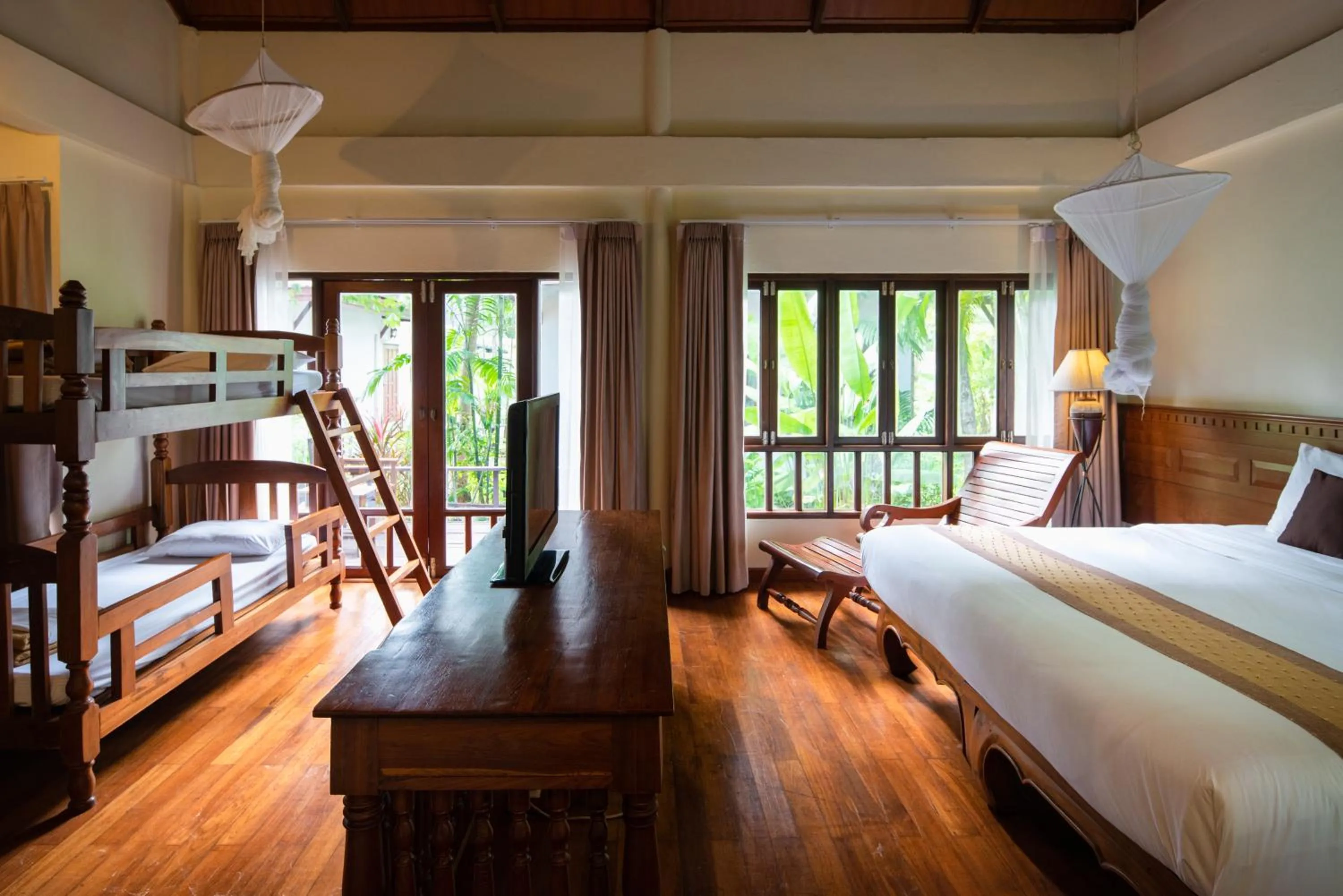 Family Villa Double Room and Bunk Bed with Garden View in Royal Lanta Resort & Spa
