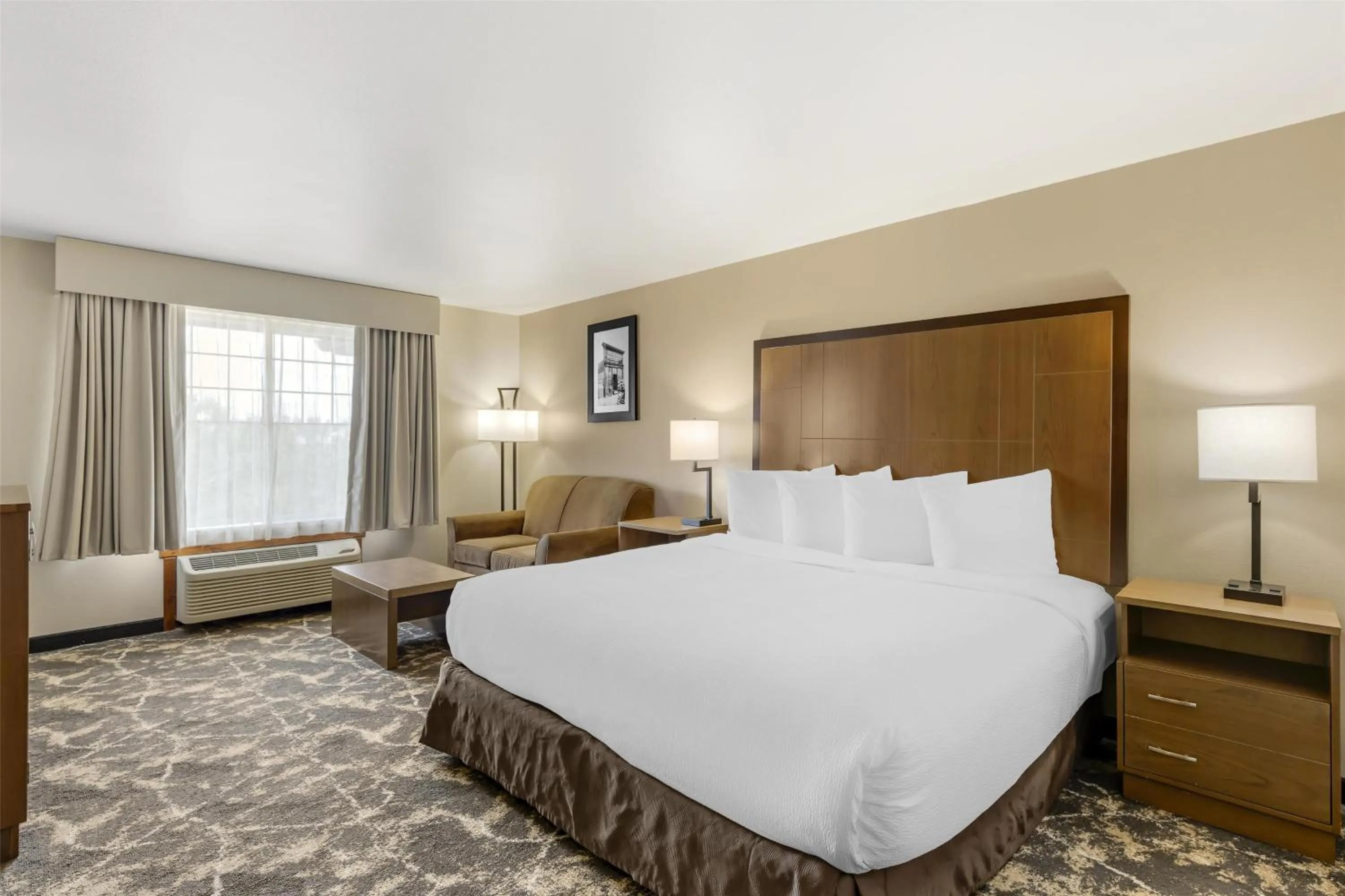 King Room with Fireplace in Best Western Plus Riverfront Hotel and Suites