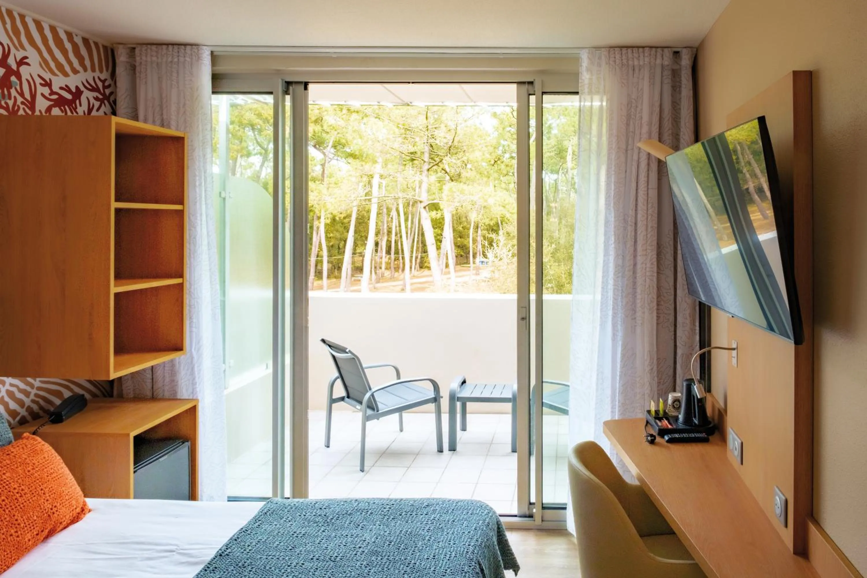 Twin Room with Garden View in Club Vacances Bleues Les Jardins De l'Atlantique