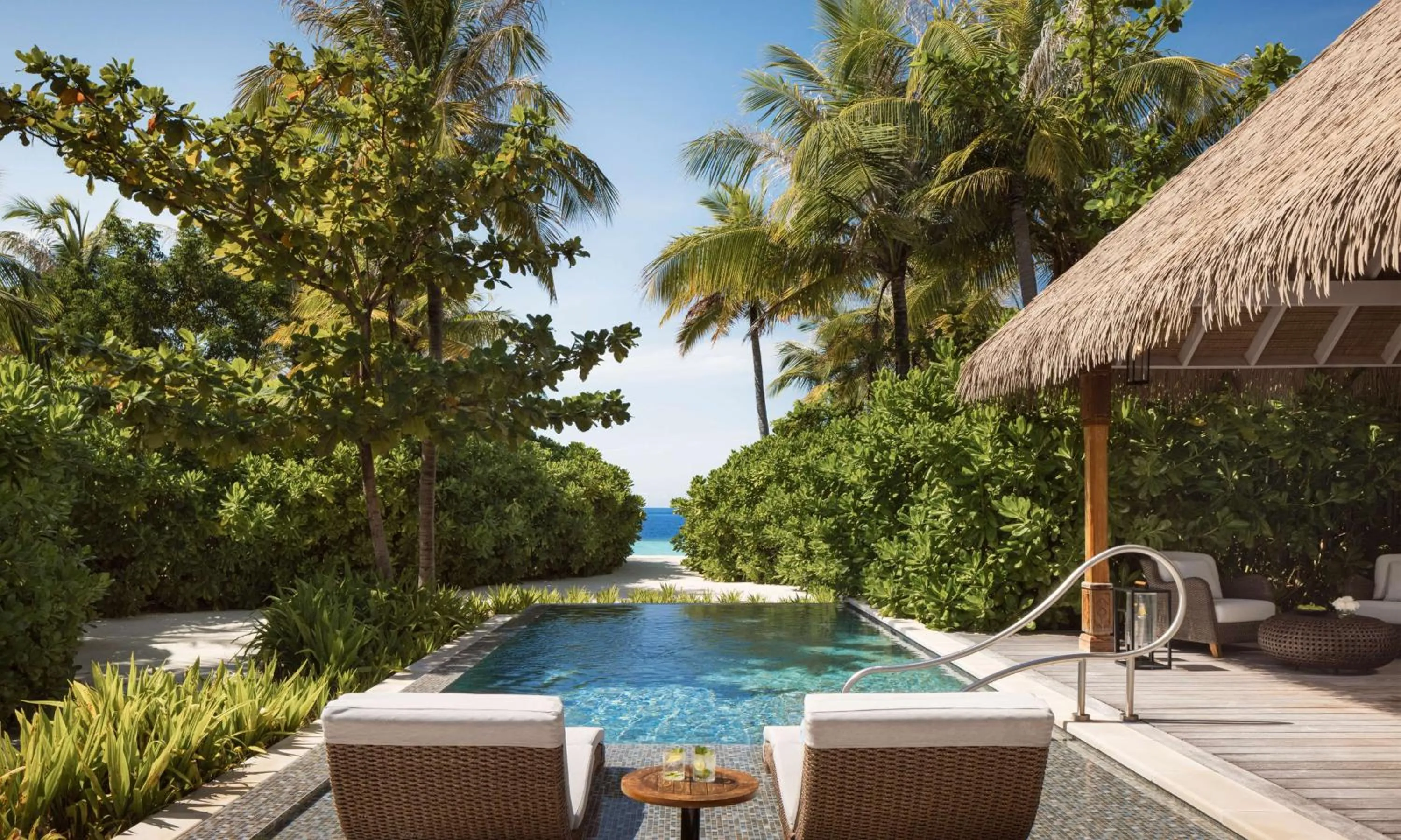 Three-Bedroom Grand Beach Villa with Pool in Waldorf Astoria Maldives Ithaafushi