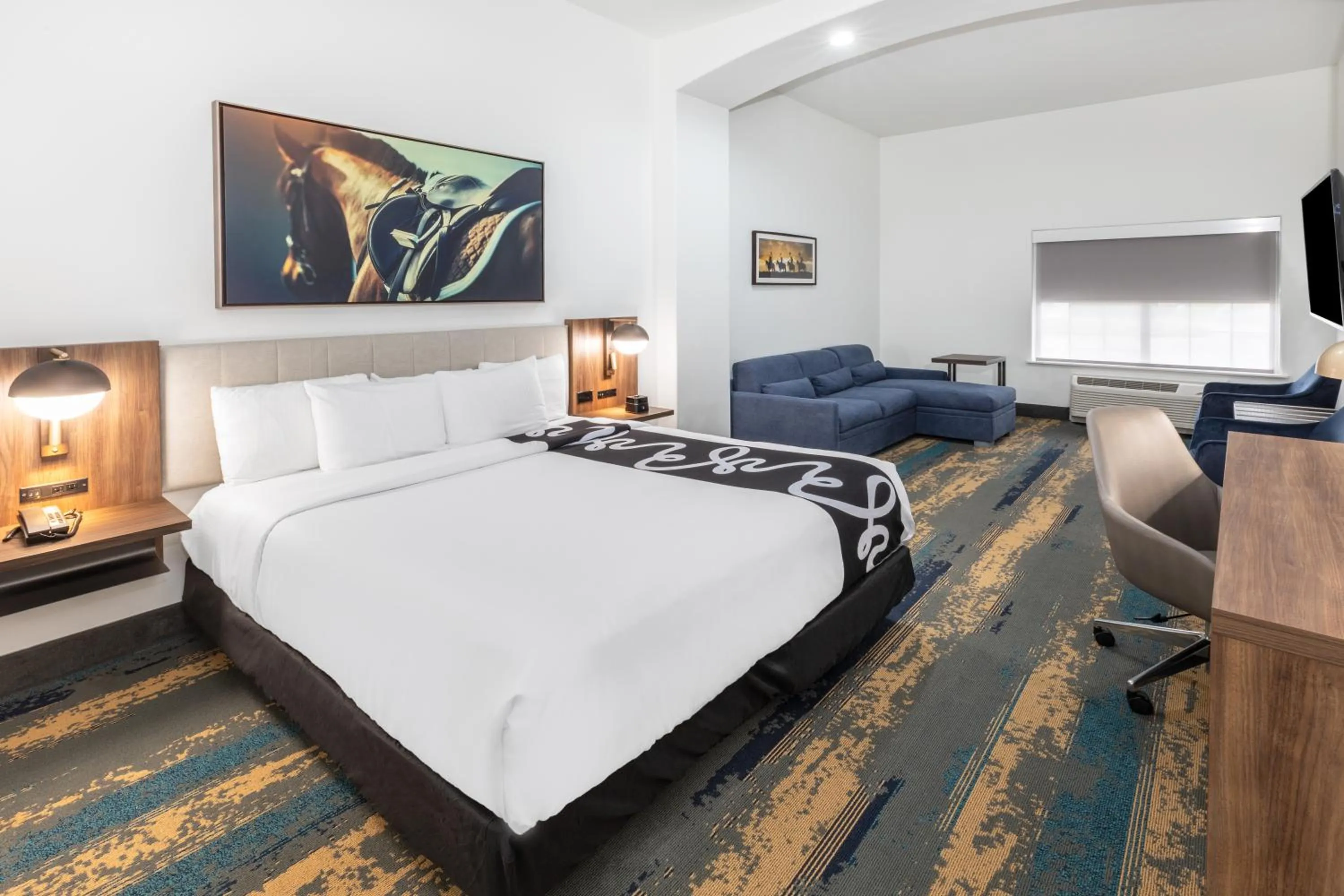 Deluxe King Room with Roll-In Shower - Mobility/Hearing Accessible - Non-Smoking in La Quinta Inn & Suites by Wyndham Pharr RGV Medical Center