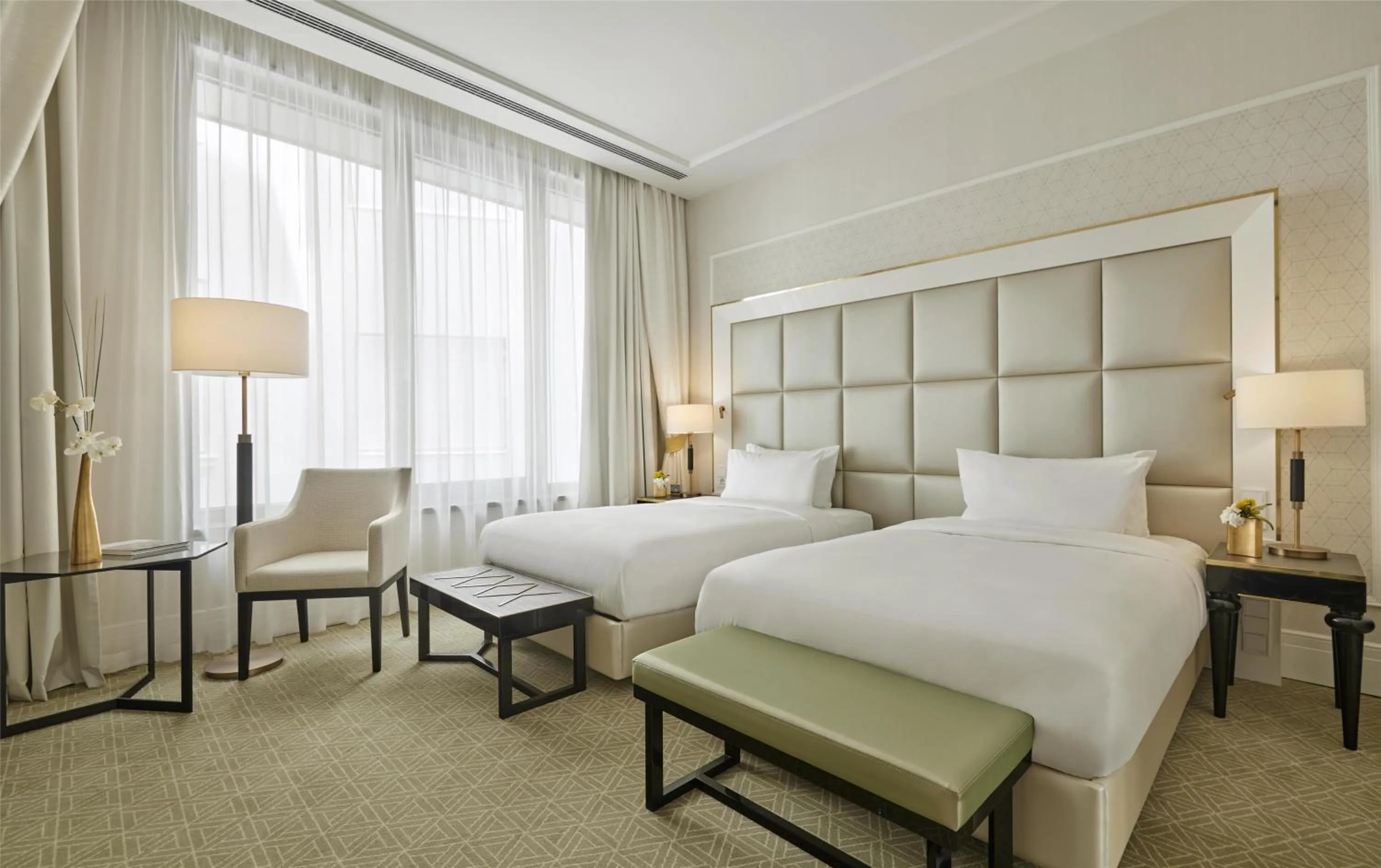 Twin Room in Párisi Udvar Hotel Budapest, part of Hyatt