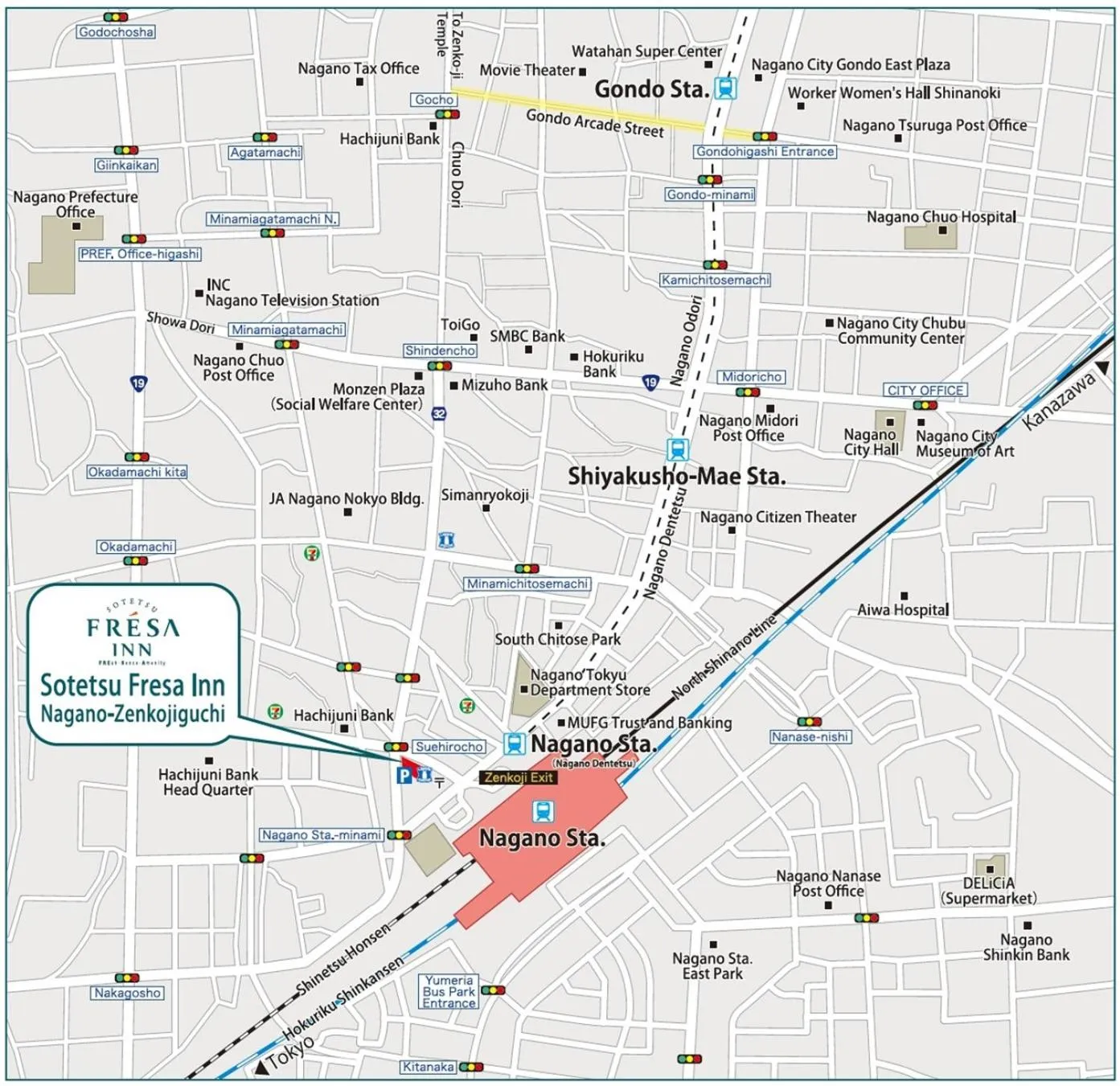 Triple Room - Non-Smoking in Sotetsu Fresa Inn Nagano-Zenkojiguchi