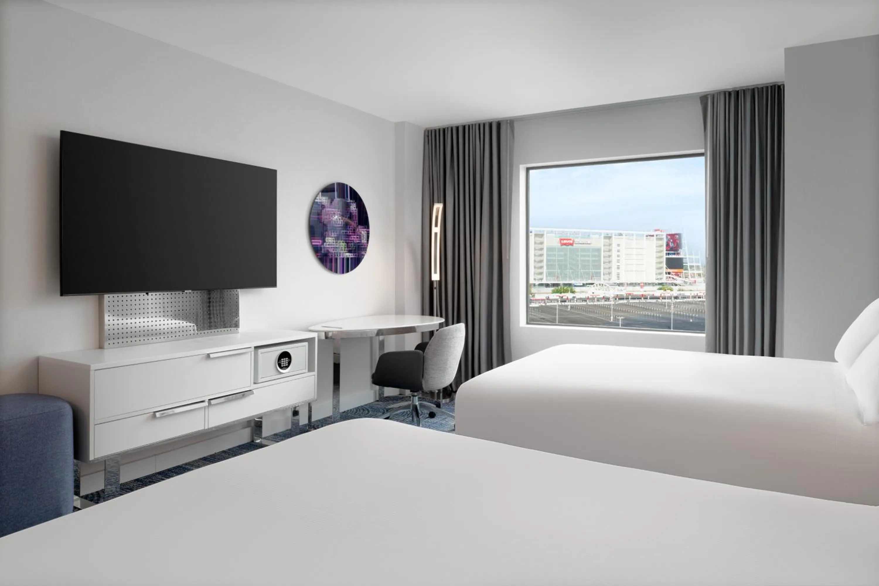Two Queen Beds with Stadium View in Hilton Santa Clara